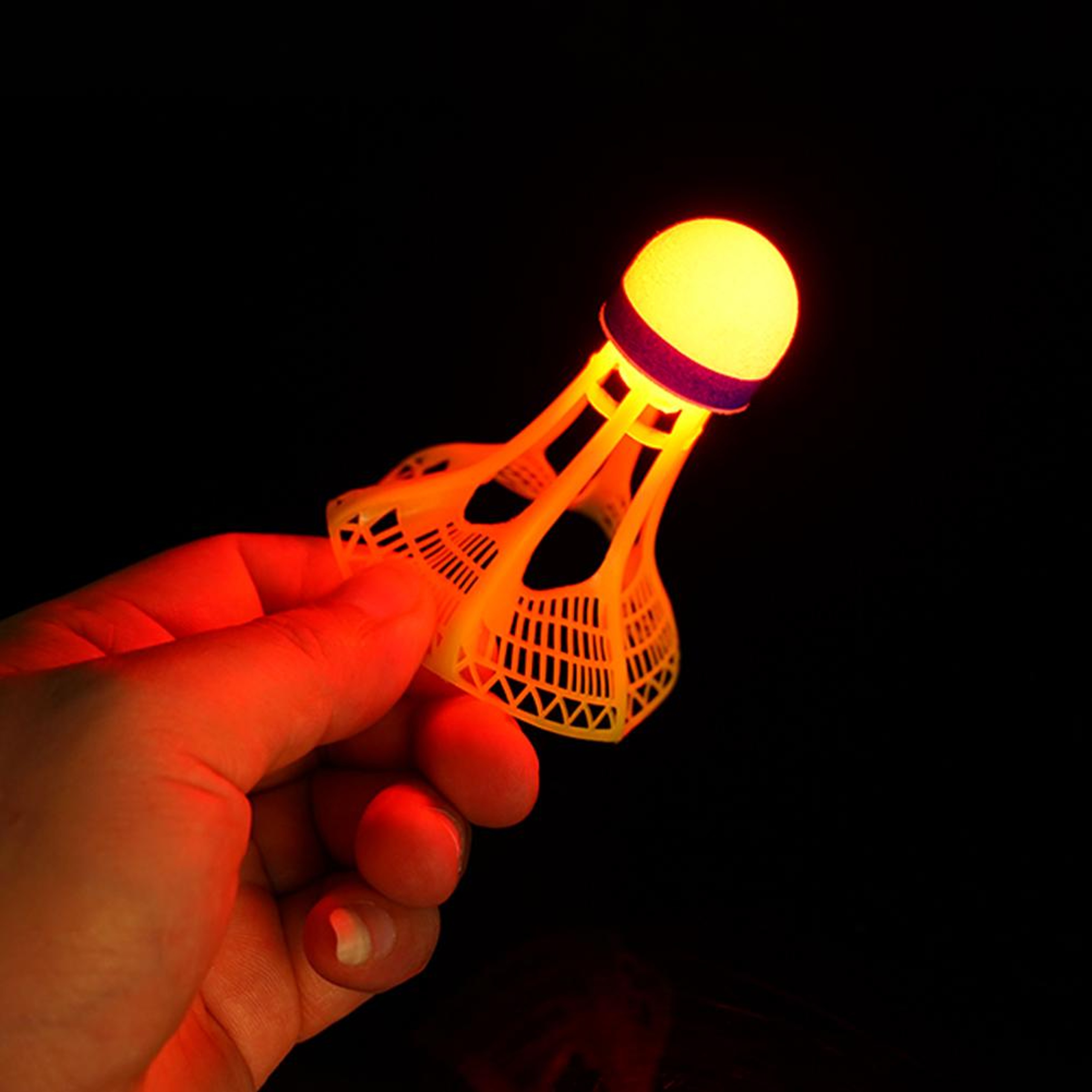 Glow In The Dark Badminton Super Durable Unbreakable Luminous Shuttlecocks For Night Games  Outdoor 0