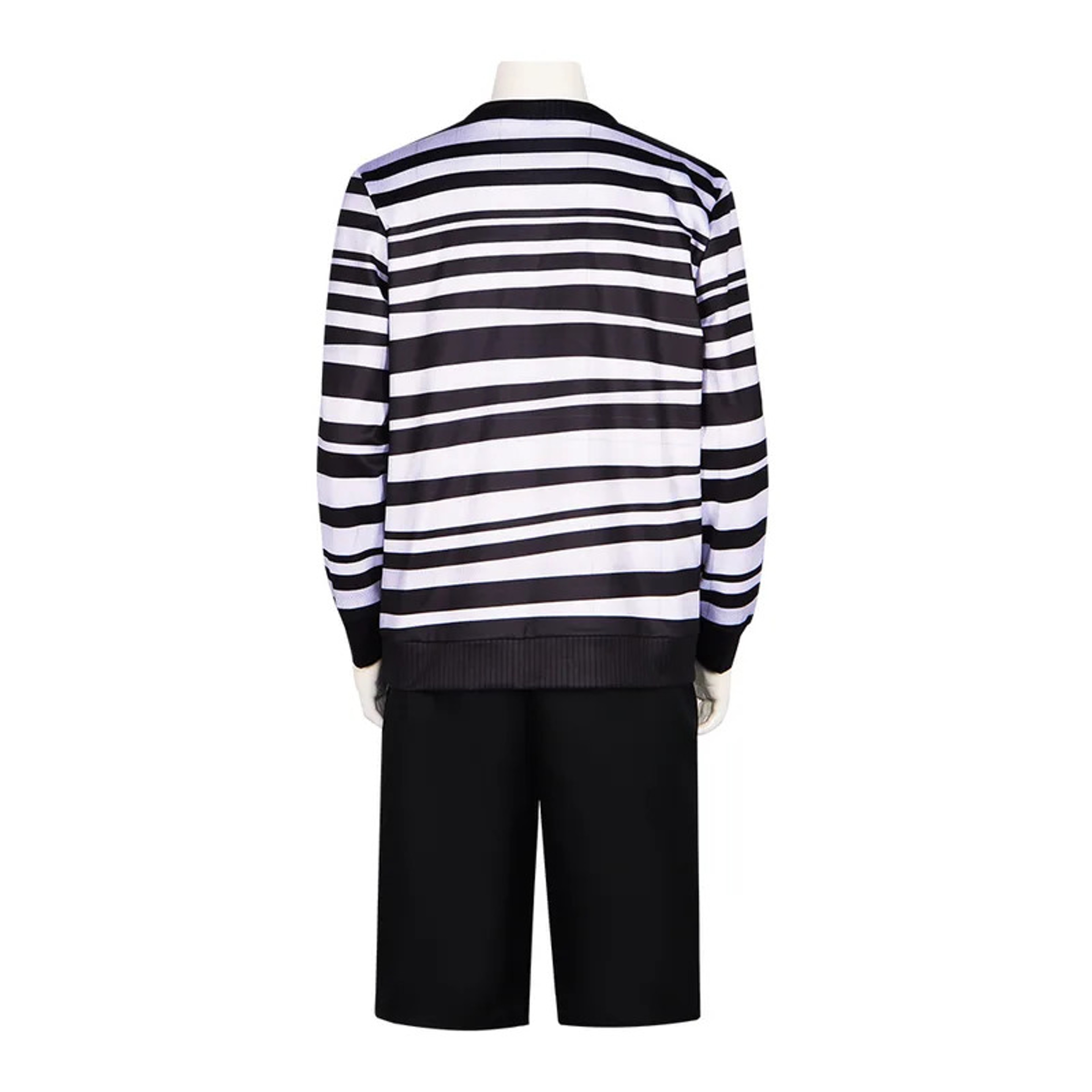 Movie Addams Family Pugsley Addams Cosplay Costume, Wednesday's Younger Brother Outfit with Tops & Pants for Halloween – view 3