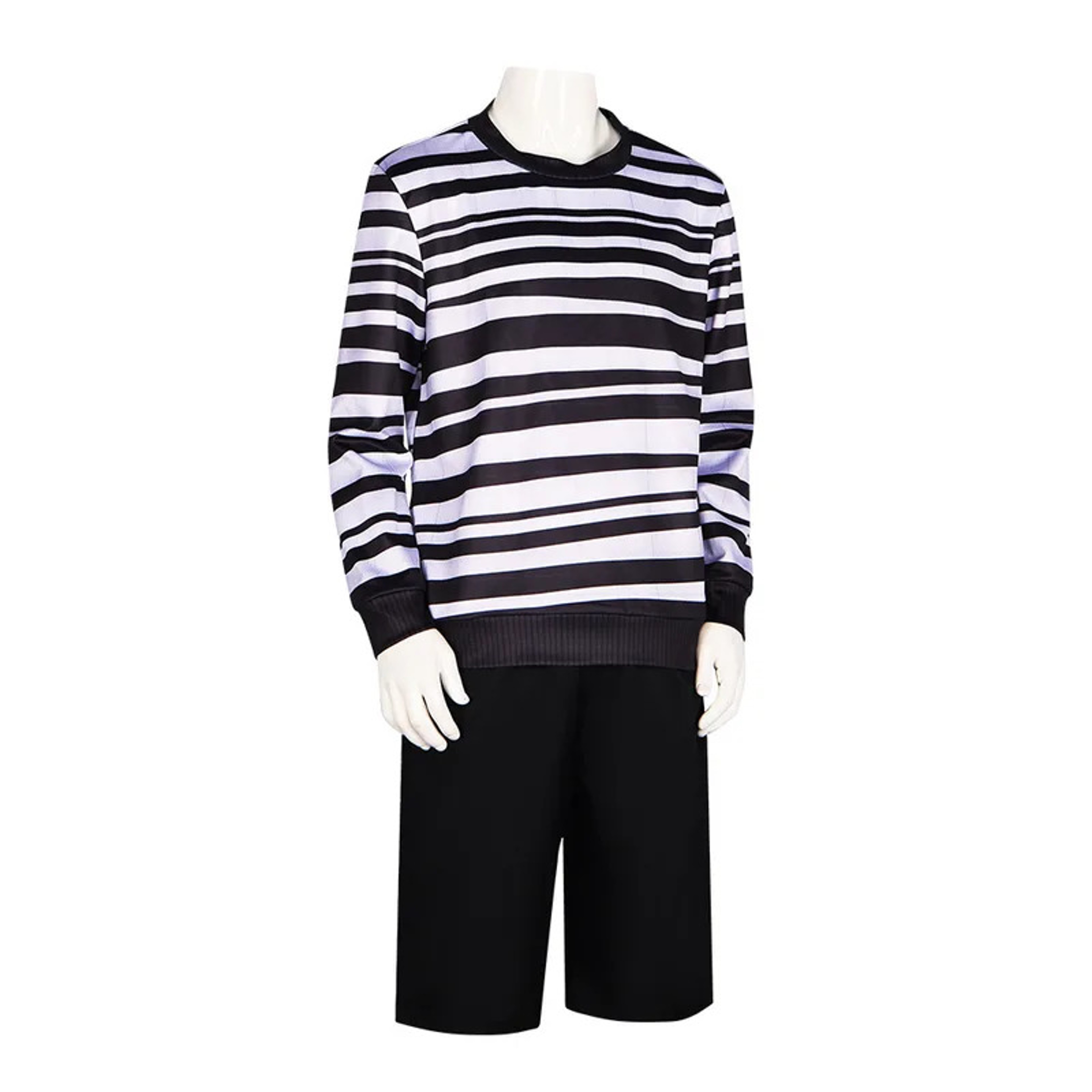 Movie Addams Family Pugsley Addams Cosplay Costume, Wednesday's Younger Brother Outfit with Tops & Pants for Halloween – view 4