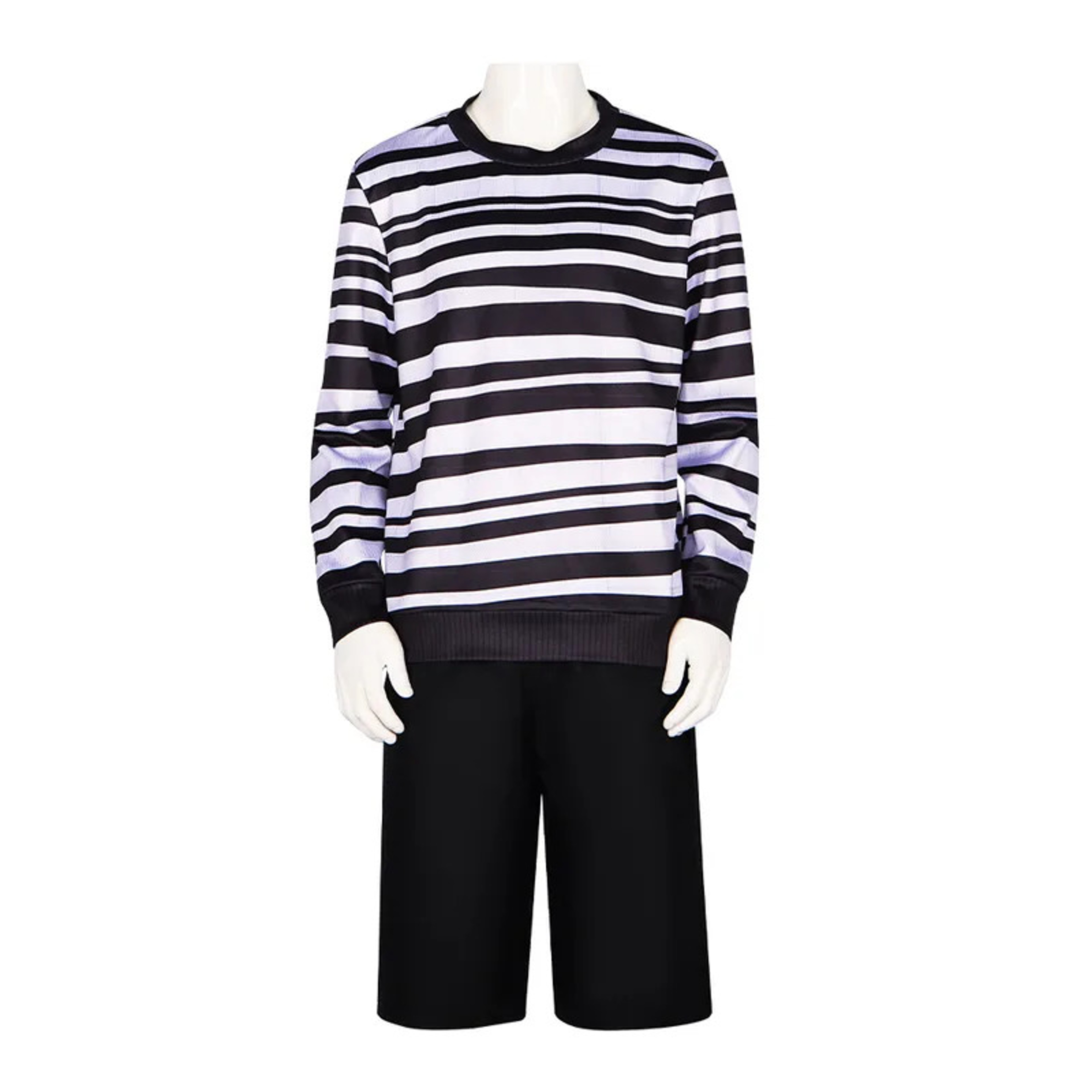 Movie Addams Family Pugsley Addams Cosplay Costume, Wednesday's Younger Brother Outfit with Tops & Pants for Halloween – view 5