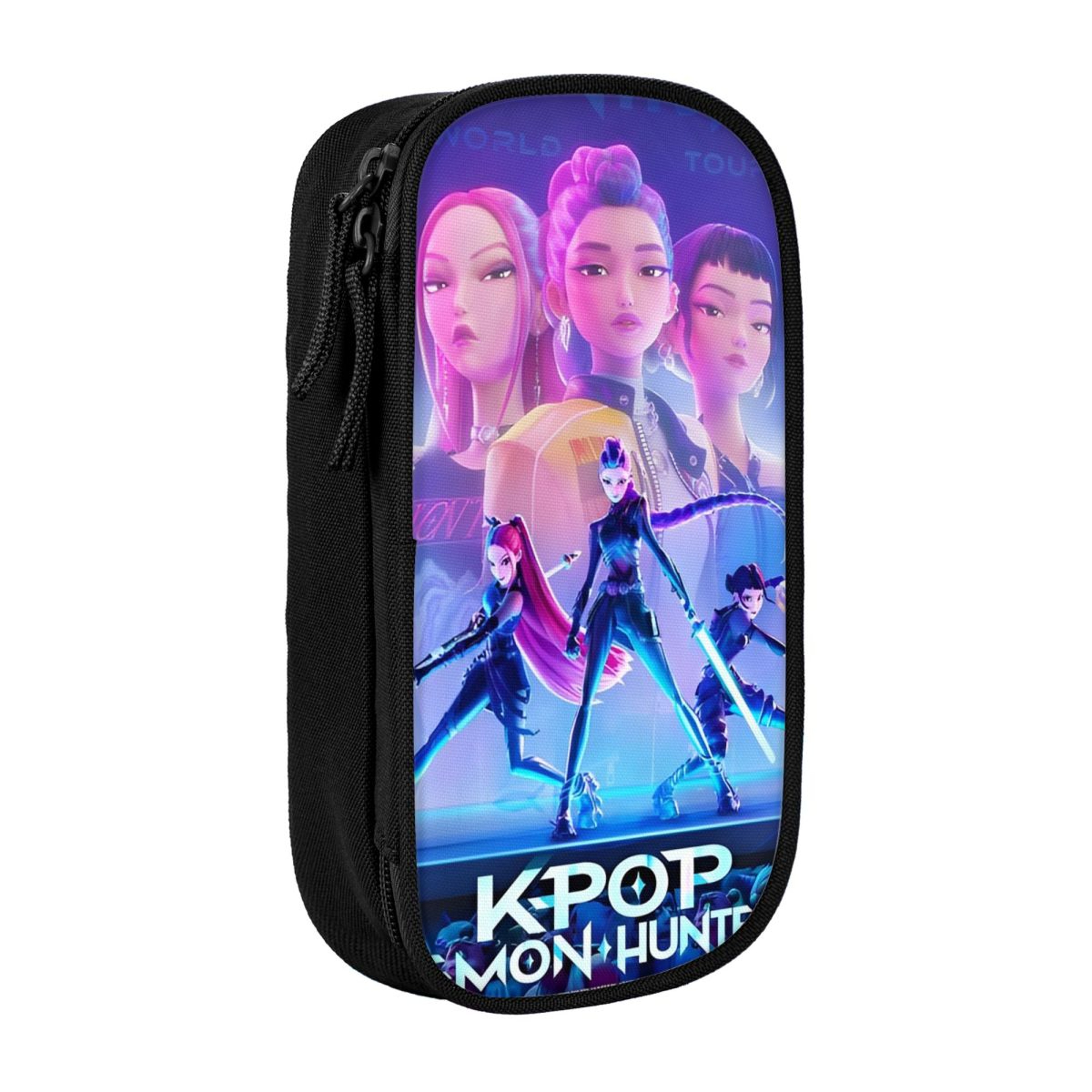 Kpop Demon Hunters Rumi & Jinu Pencil Case, Big Capacity Double Layer Fashion School Bag for Stationery Organizer – view 9