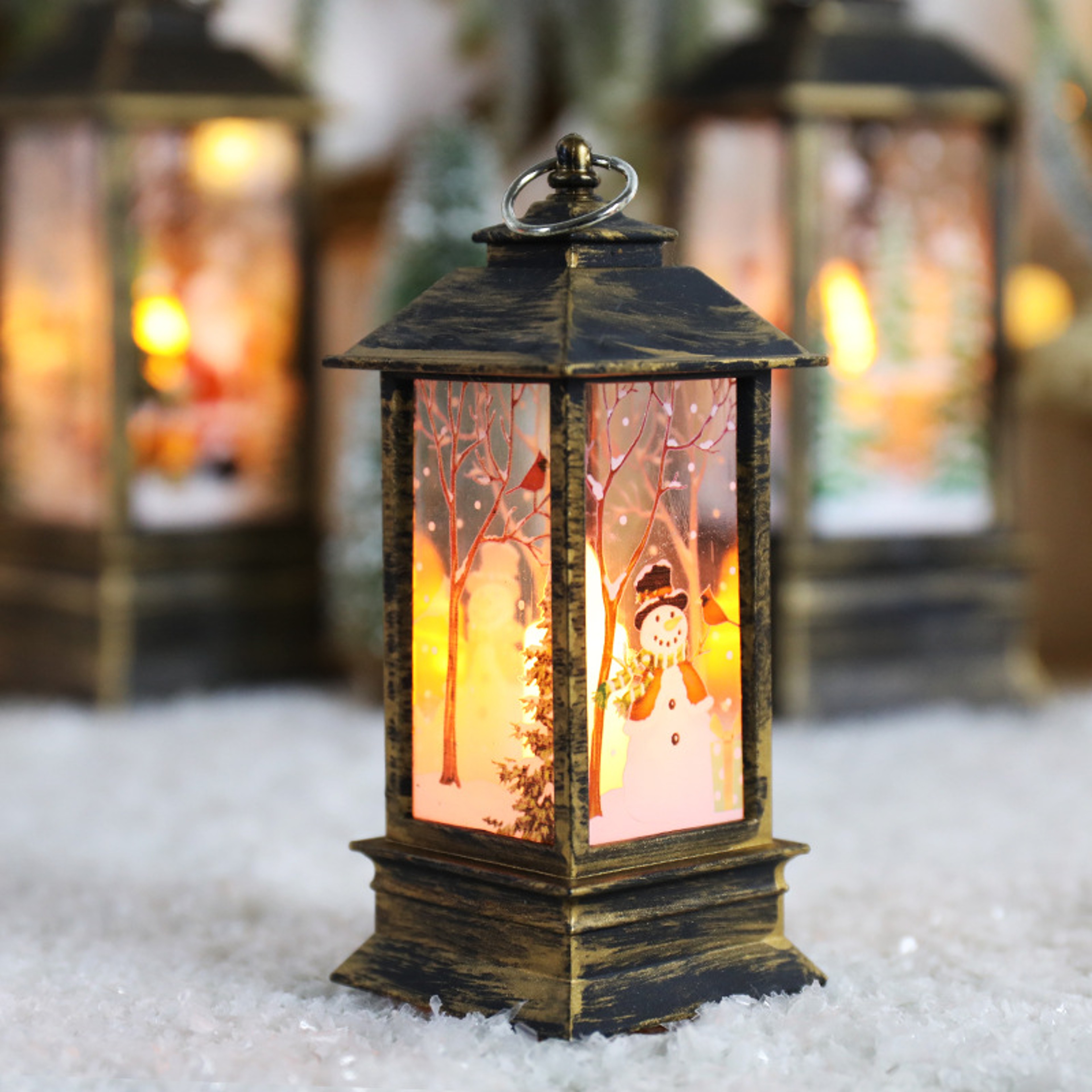 New Christmas Wind Lamp, Candle Table Lamp, Small Night Lamp, Elderly Snowman Christmas Decoration, Desktop Decor Light – view 6