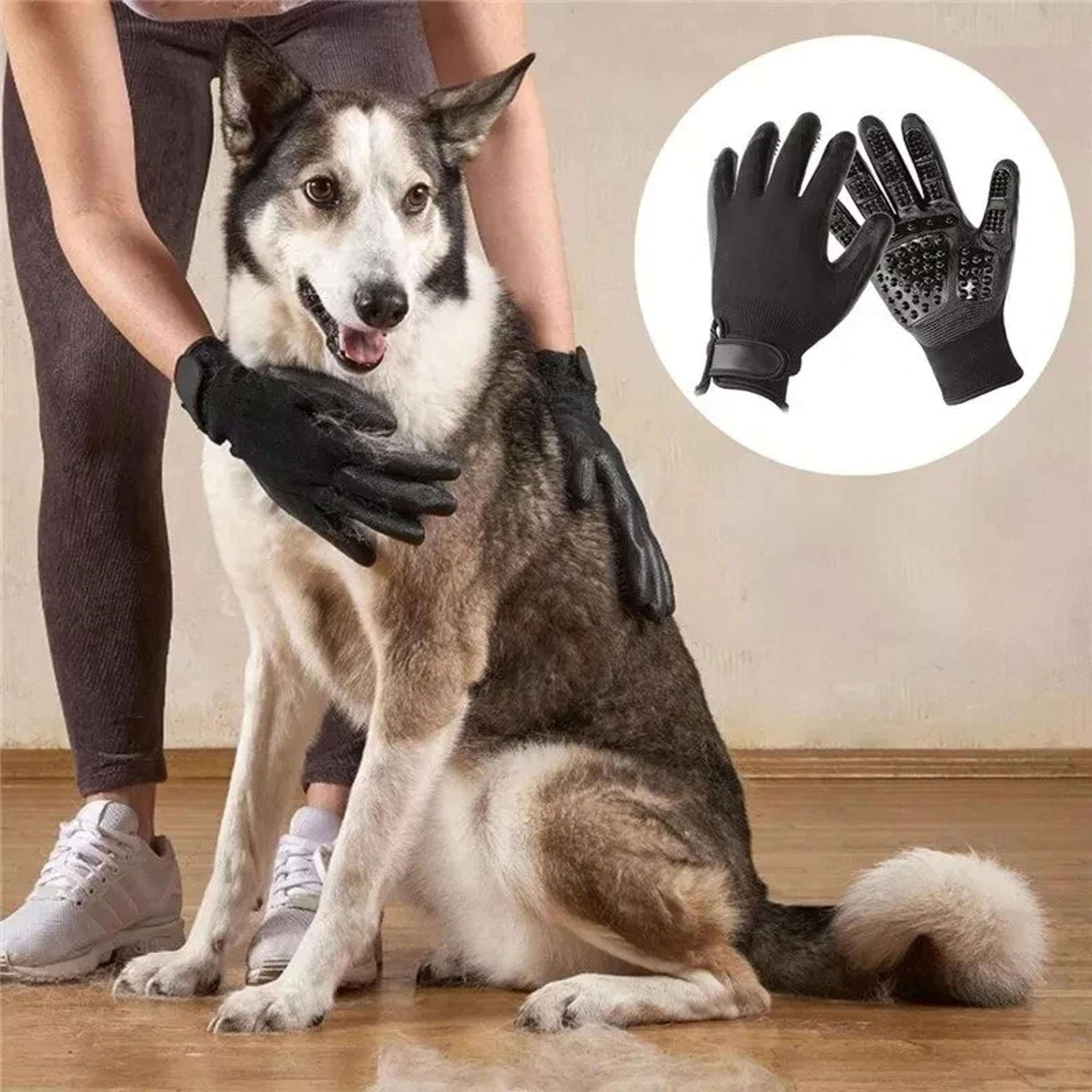 Ultimate Pet Grooming Gloves  Shed Control Bath  Massage For Dogs Cats  More 1