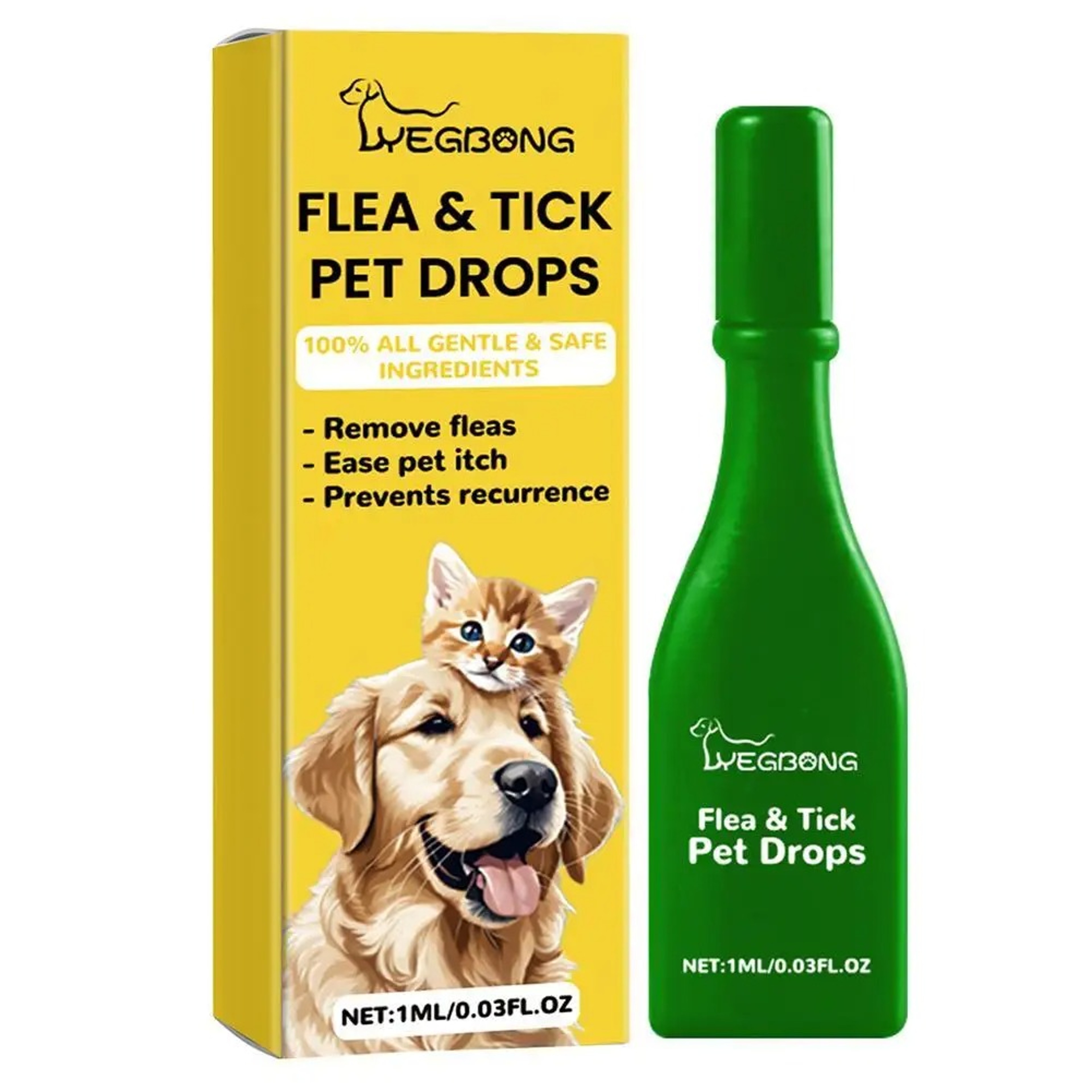 Natural AntiFlea  Tick Drops For Dogs And Cats  Relieve Itching  Remove Lice 6