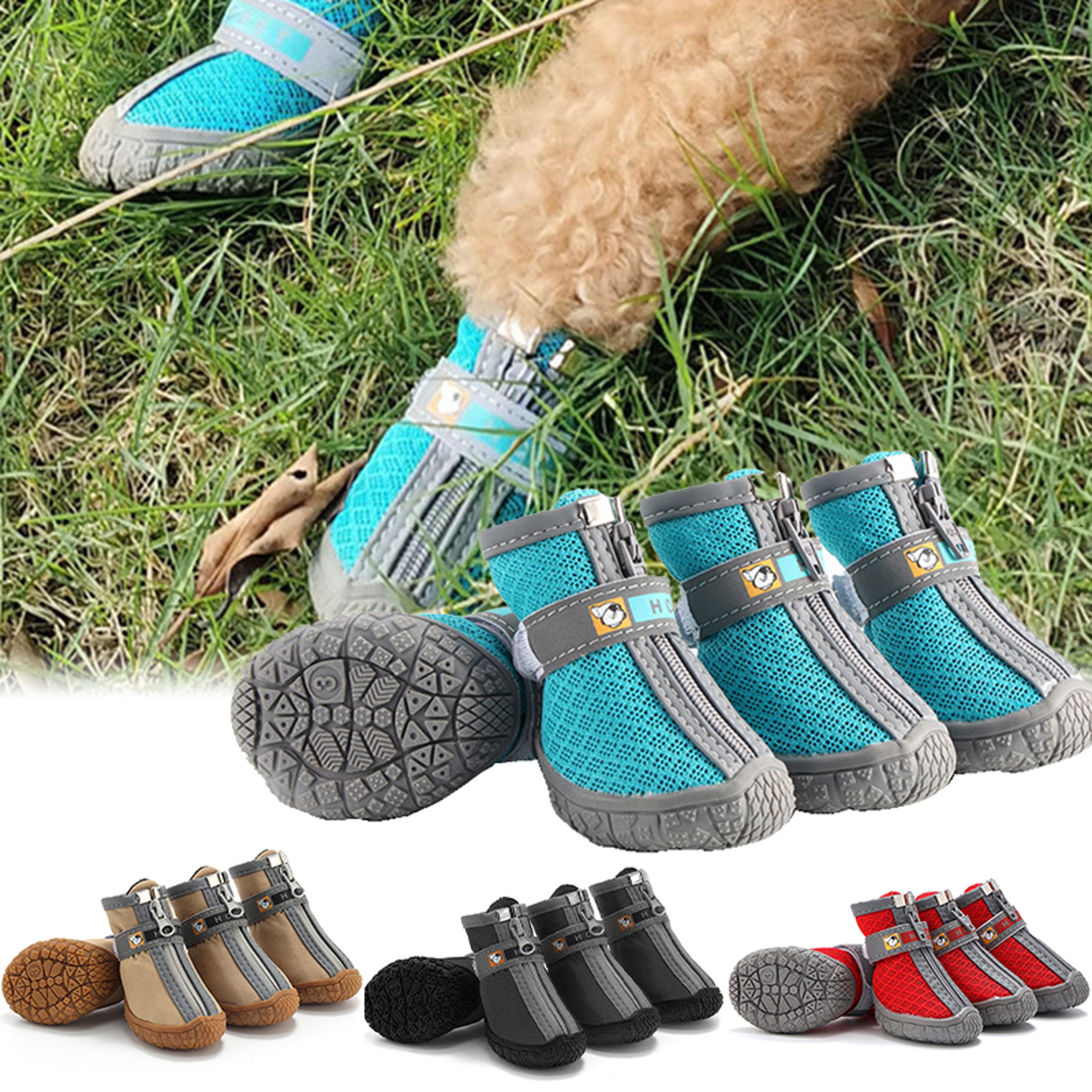 Dog Shoes with Non-Slip Soles, Thick Plush Paw Protection, Warm Breathable Pet Booties for All-Season Comfort – view 1