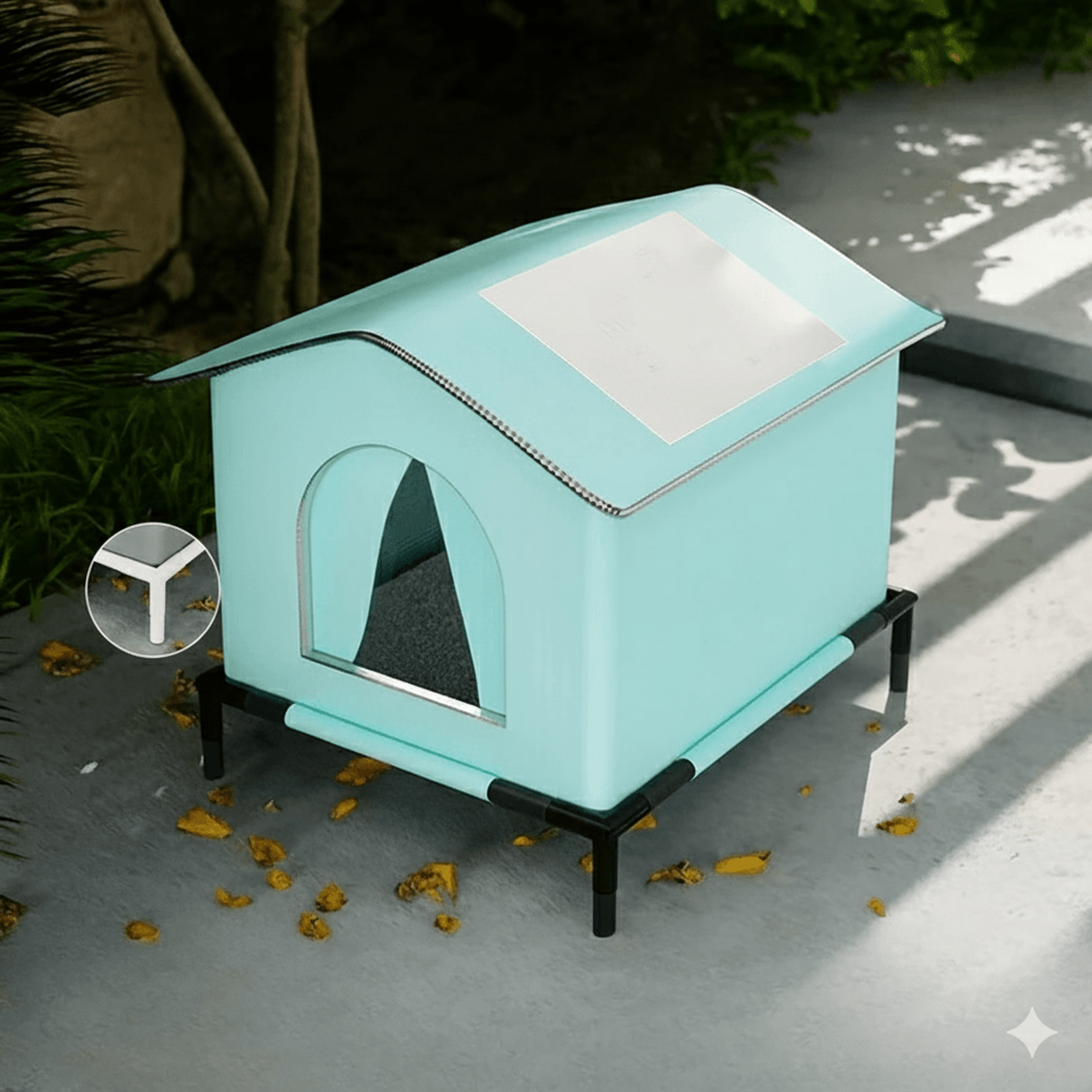 Waterproof Outdoor Cat House Feral Cat Shelter With Cold Resistance 10