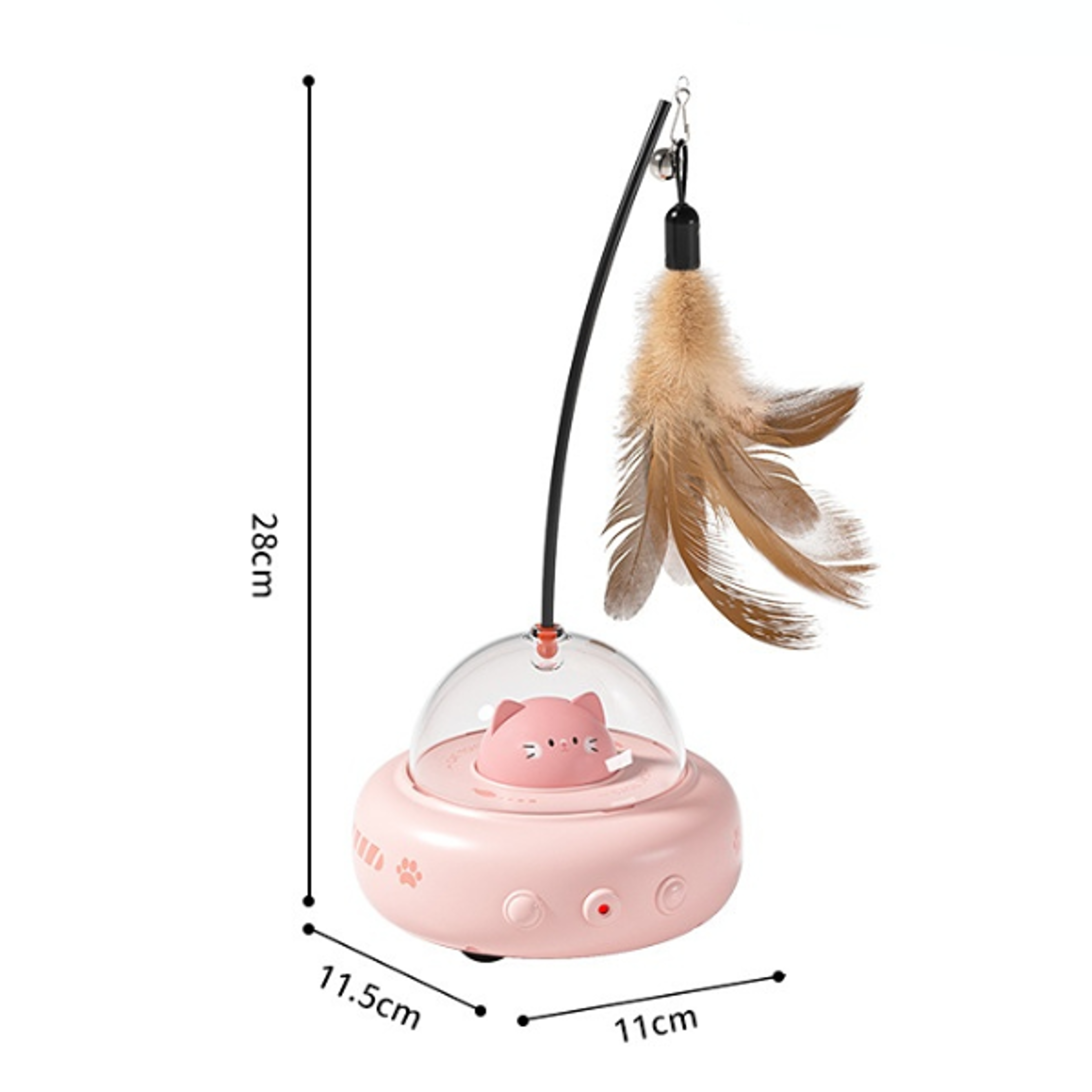 Smart Teaser Cat Toy Electric UFO Cat Teaser Stick With Bell Training Pet Toys Interactive Cat Supp