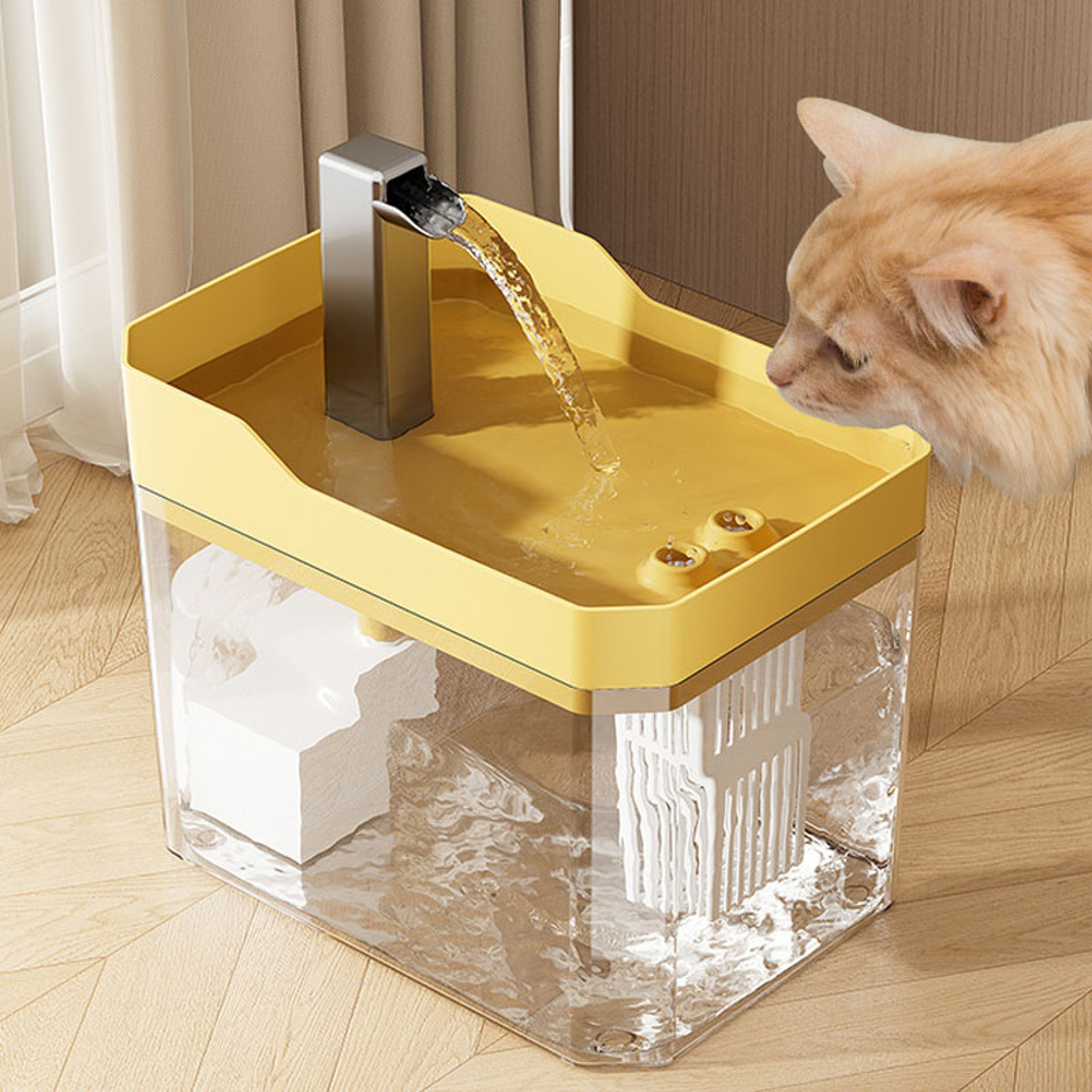 Cat Water Fountain Automatic Water Dispenser Quiet Pet Drinker Live Circulation Filter Cat Small Pe 0
