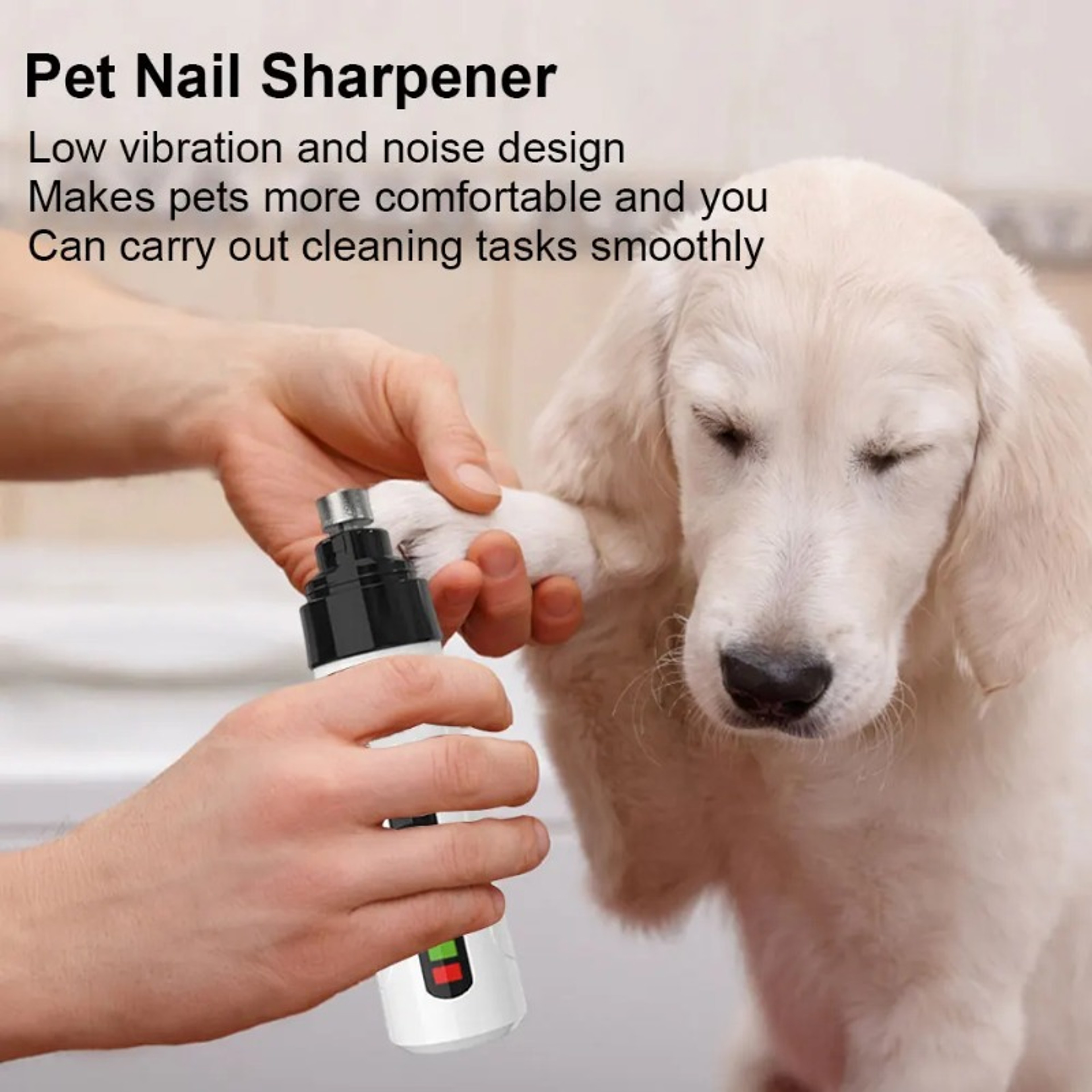 Rechargeable Painless Pet Nail Grinder Electric Grooming Tool For Dogs Cats Quiet Operation Gentle  1