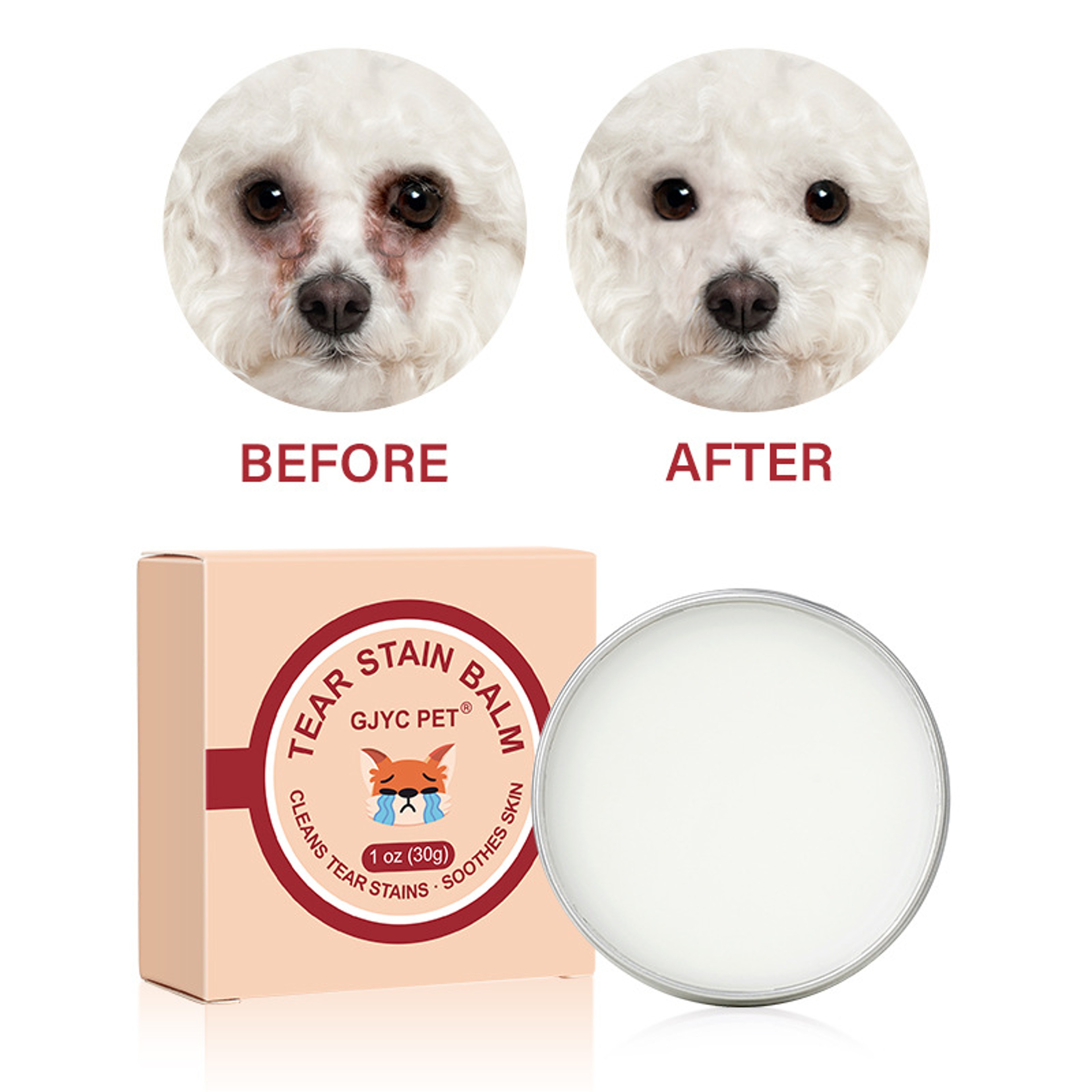 Natural Tear Stain Care Remover Balm For Dogs And Cats Gentle Eye Care Cream Soothing Skin Pet Lacr 1
