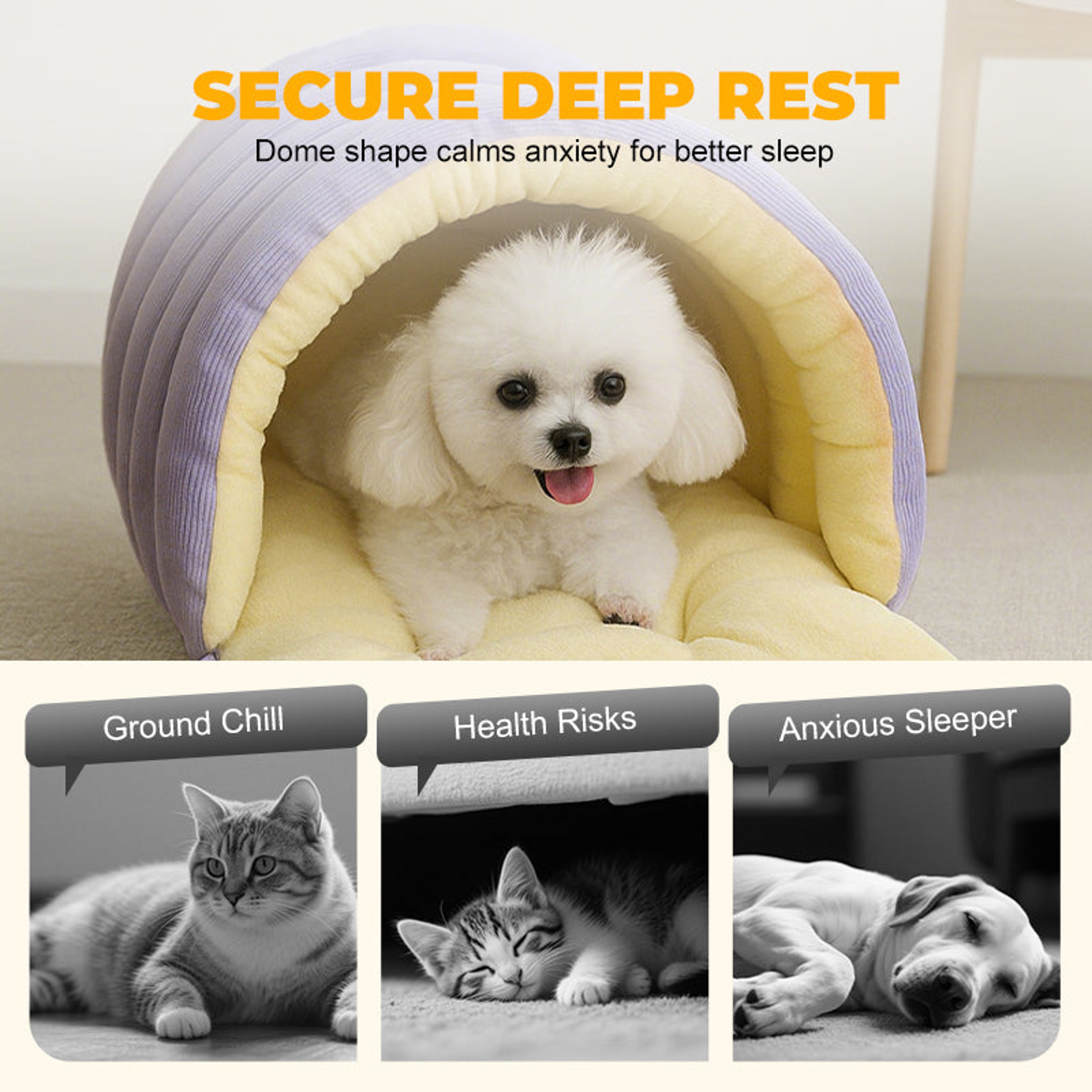 Winter Warm Enclosed House Cat Bed Thermal Plush Cat Bed With Removable Washable Cover For Cats And 3
