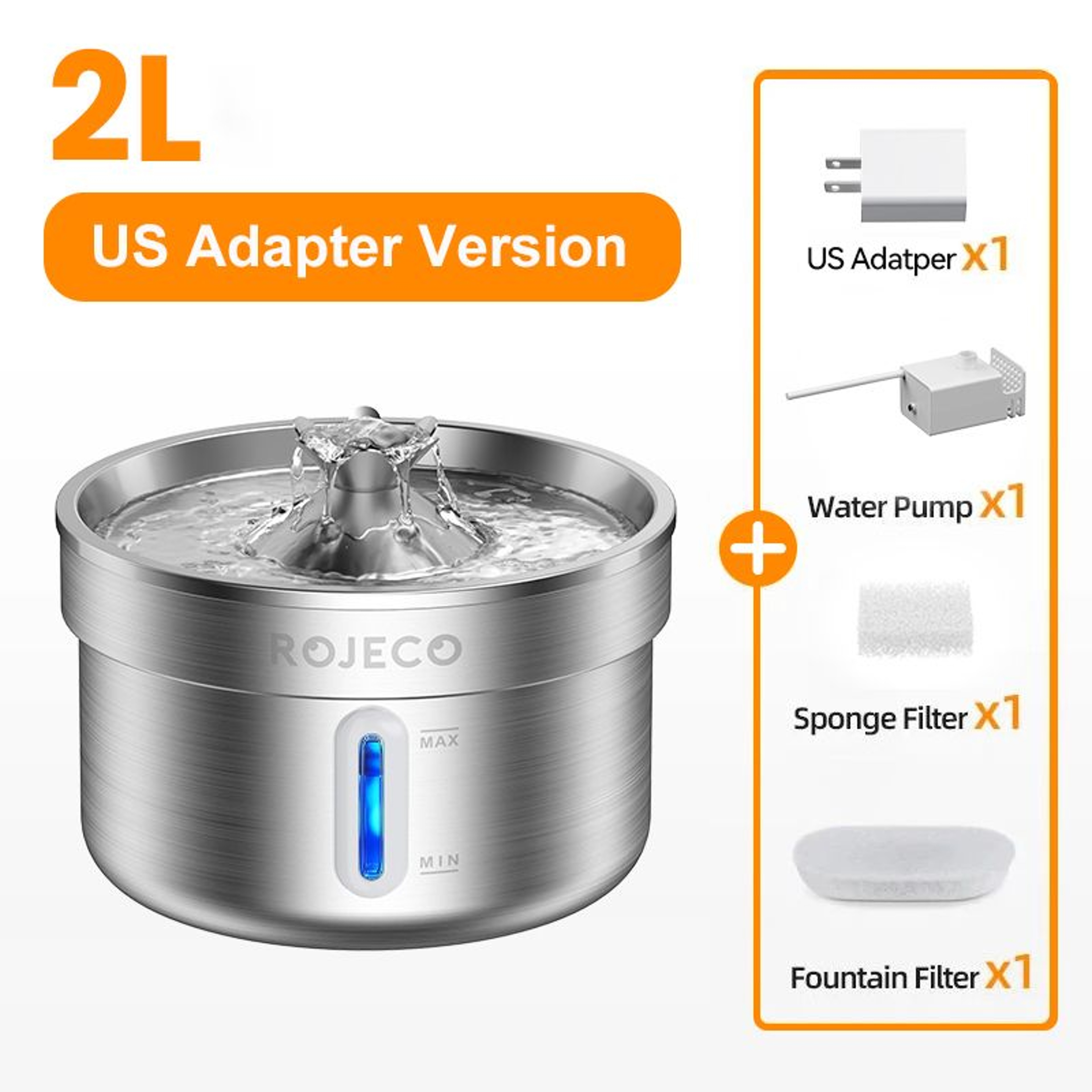Stainless Steel Pet Drinking Fountain Automatic Cat Water Fountain For Healthy Hydrations 7