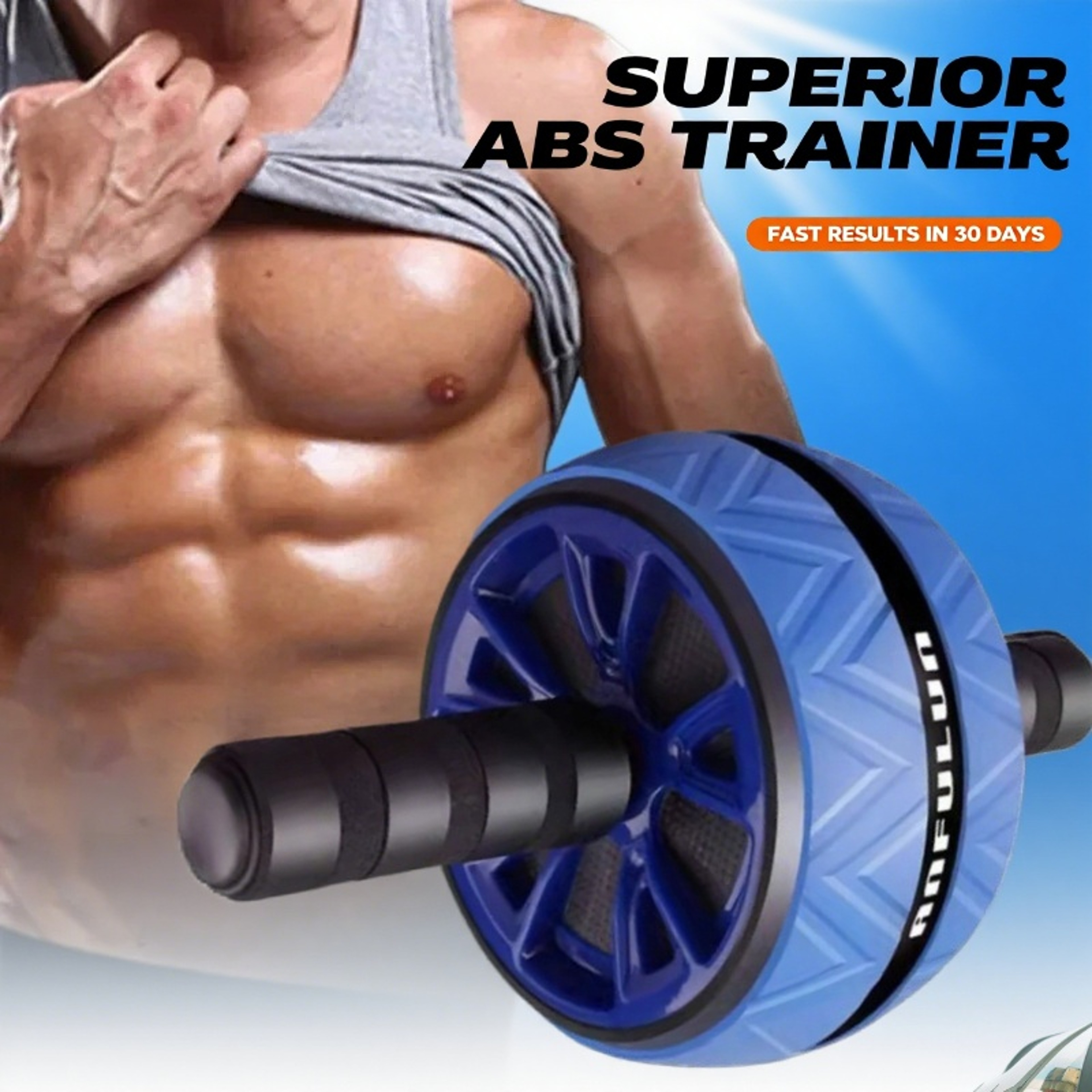 Silent Abdominal Wheel Roller, UniversalSports Fitness Abs Roller for Core Strength, Toning & Slimming Home Gym Uses – view 1