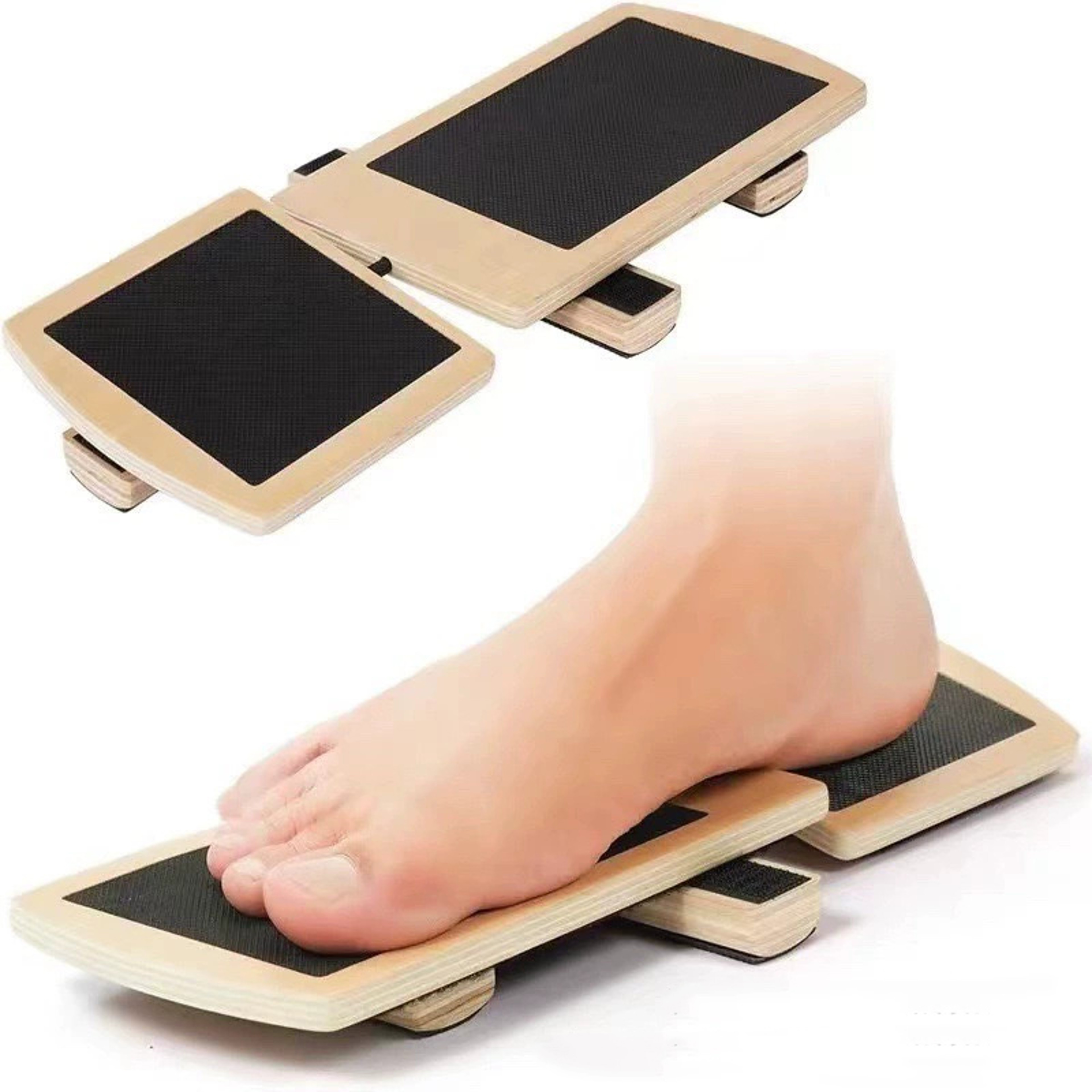 Ankle Stretcher Single Leg, Wooden Balance Board Proprioception Training, Anti Slip Ballet Home Gym – view 1