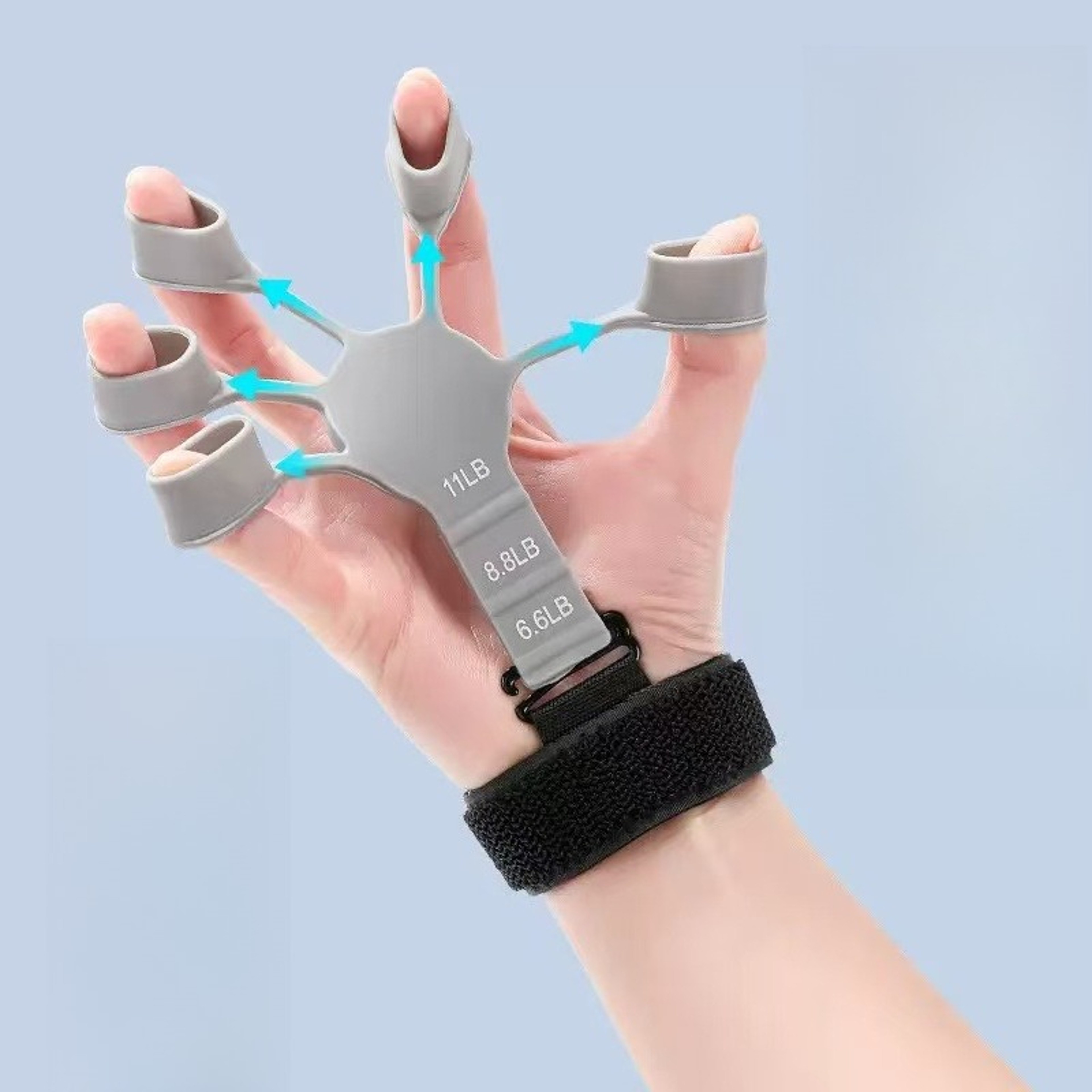 Portable Hand Exercise Tool, Adjustable Non Slip Finger Trainer, 5 Finger Grip Strengthener for Basketball – view 8