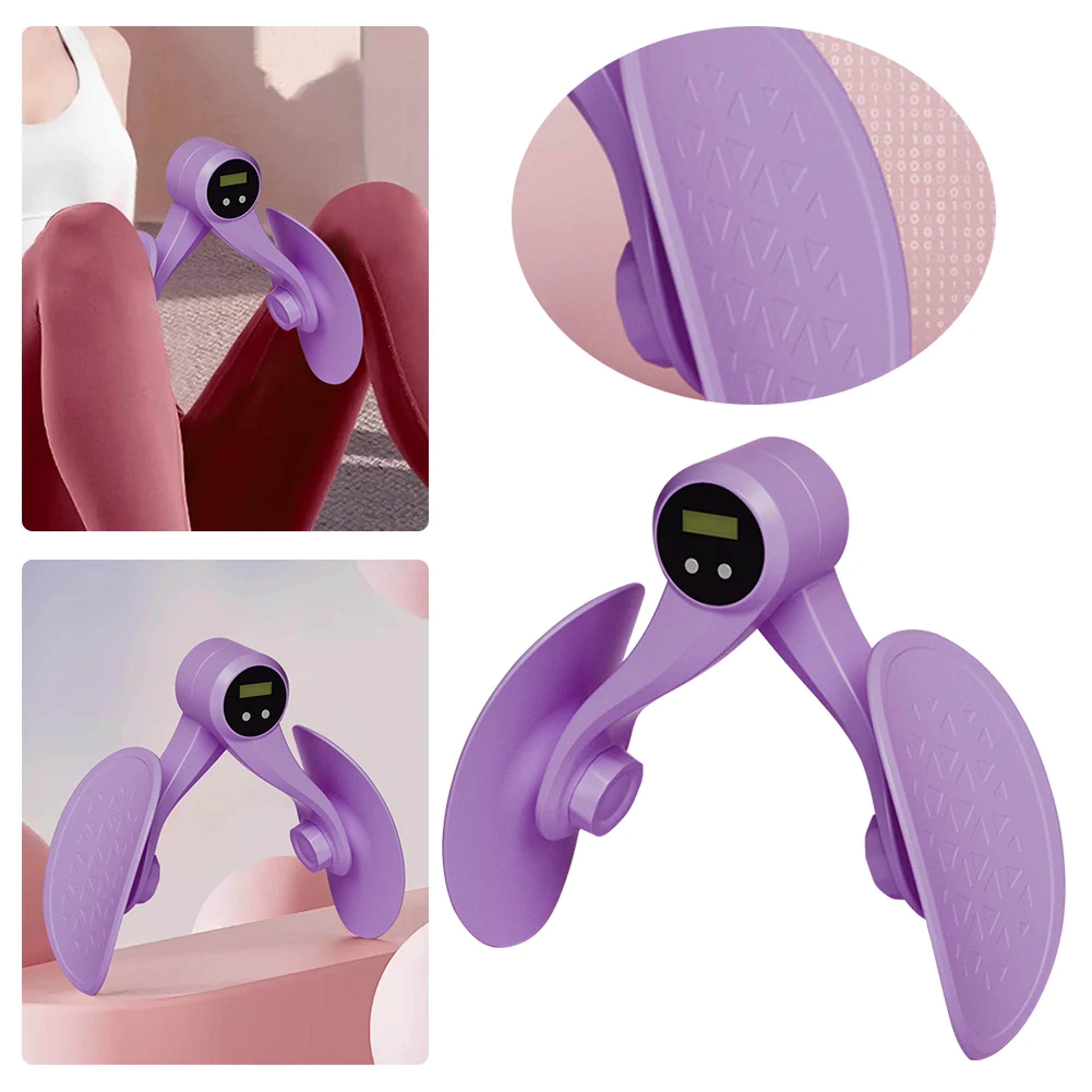 Hip and Inner Thigh Kegel Exerciser, Pelvic Floor Muscle Trainer with Counter, Exercise Equipment for Leg Arm Sculpting – view 2