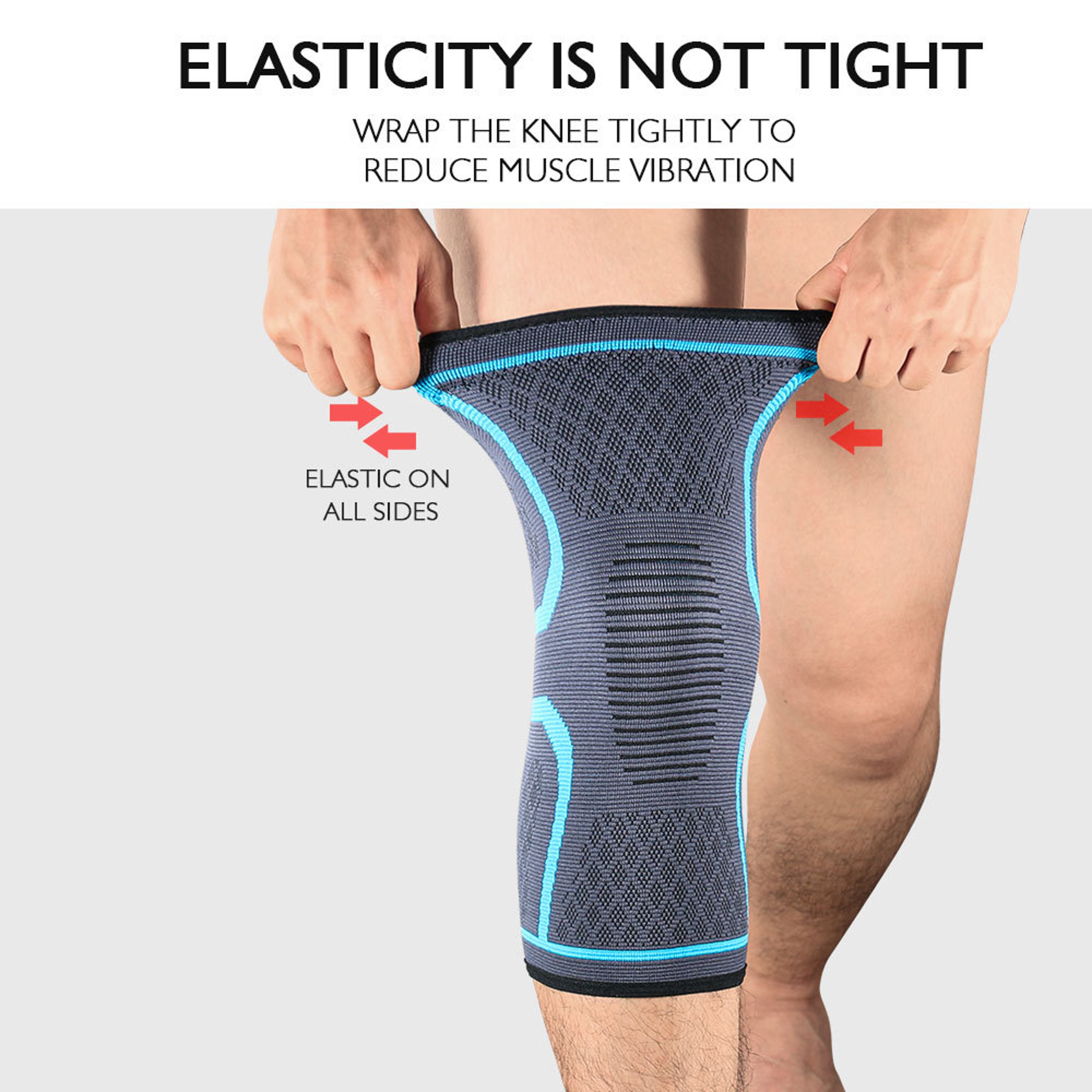 Knee Support Braces Sport Compression Sleeve, Elastic Nylon Pad for Fitness Running Basketball Volleyball – view 5