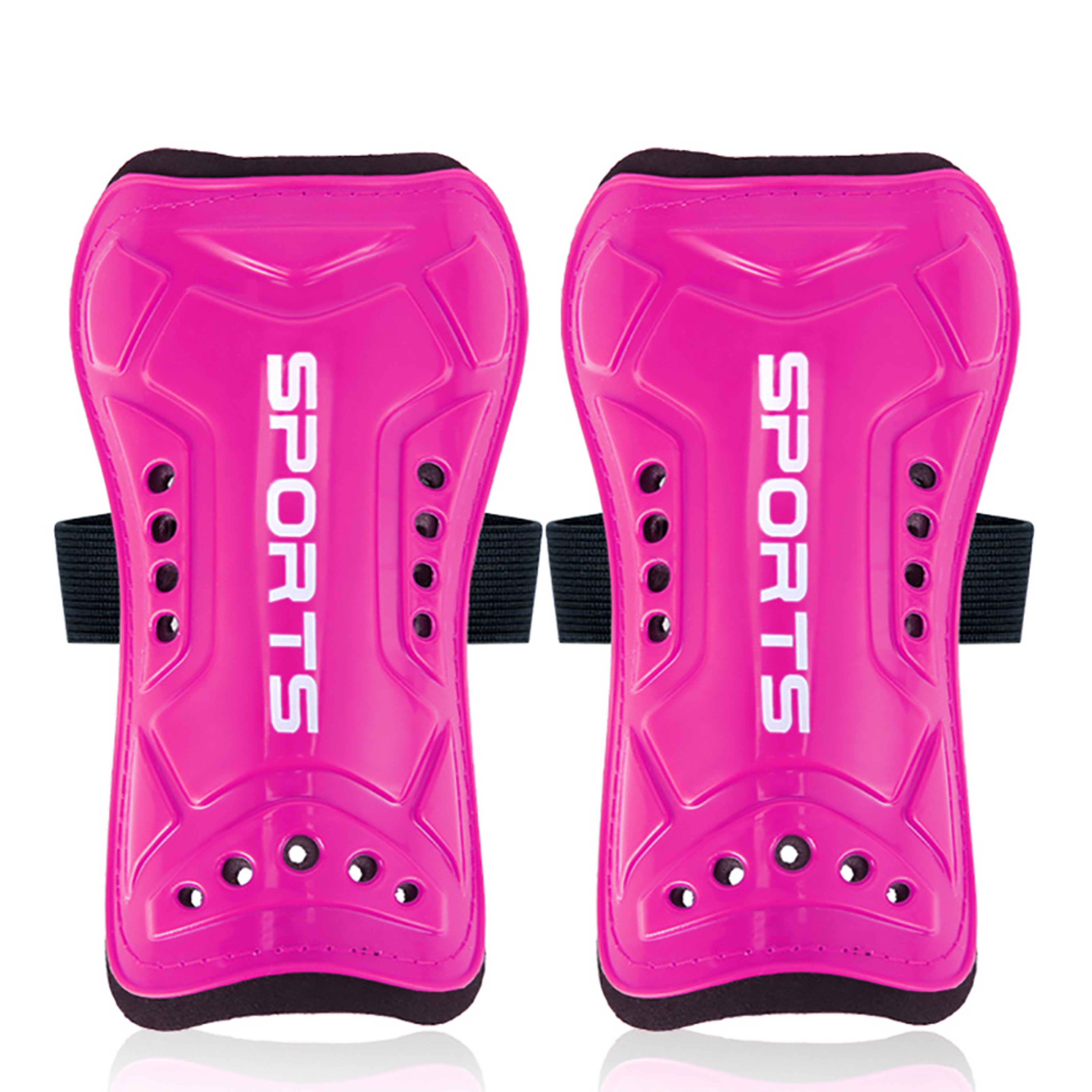 Children Football Calf Protection, Youth Adults Soccer Shin Guards, Leg Pads with Shin Support Straps – view 14