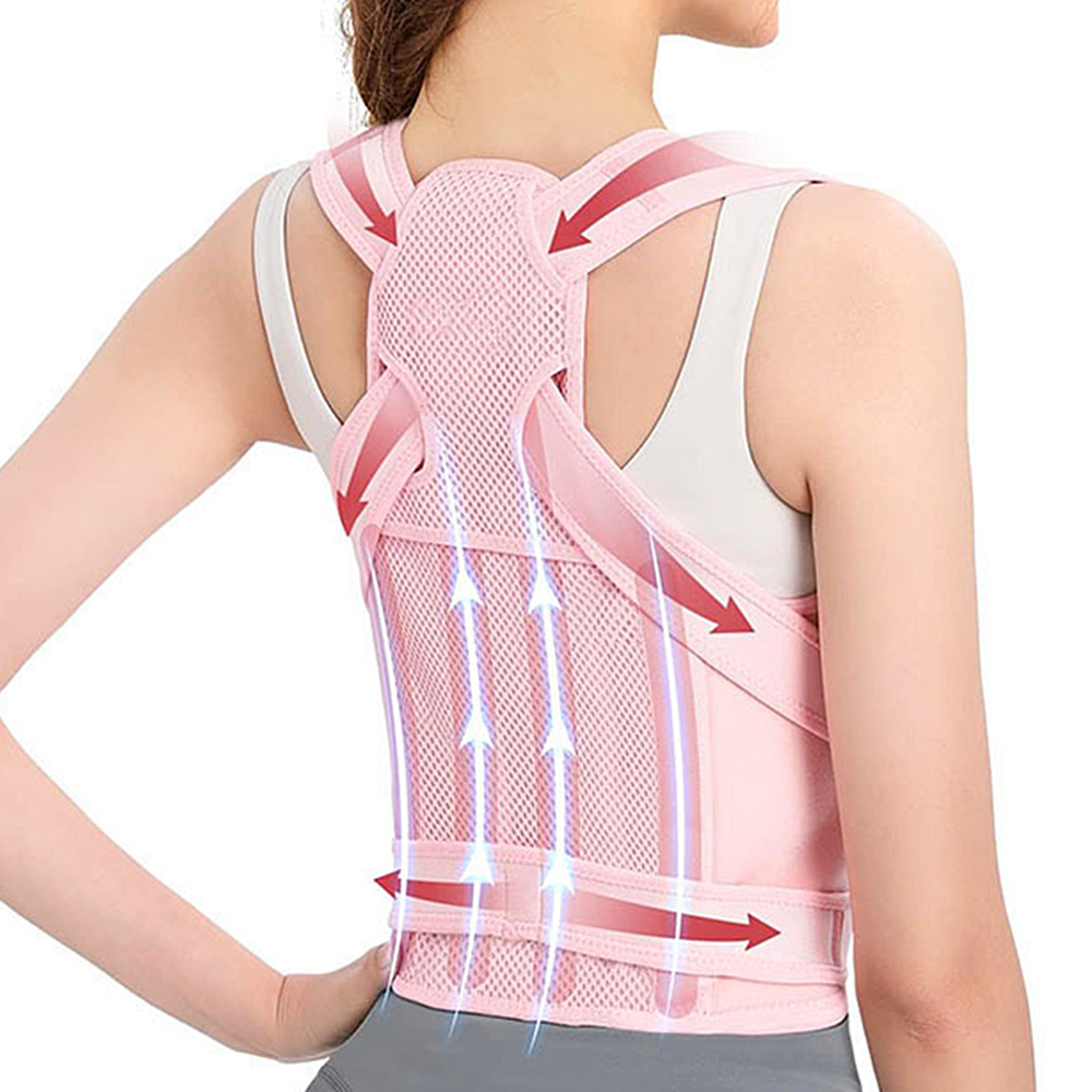 Adjustable Shoulder Straightener, Back Brace Posture Corrector for Women, Support for Upper and Lower Back Pain Relief – view 1