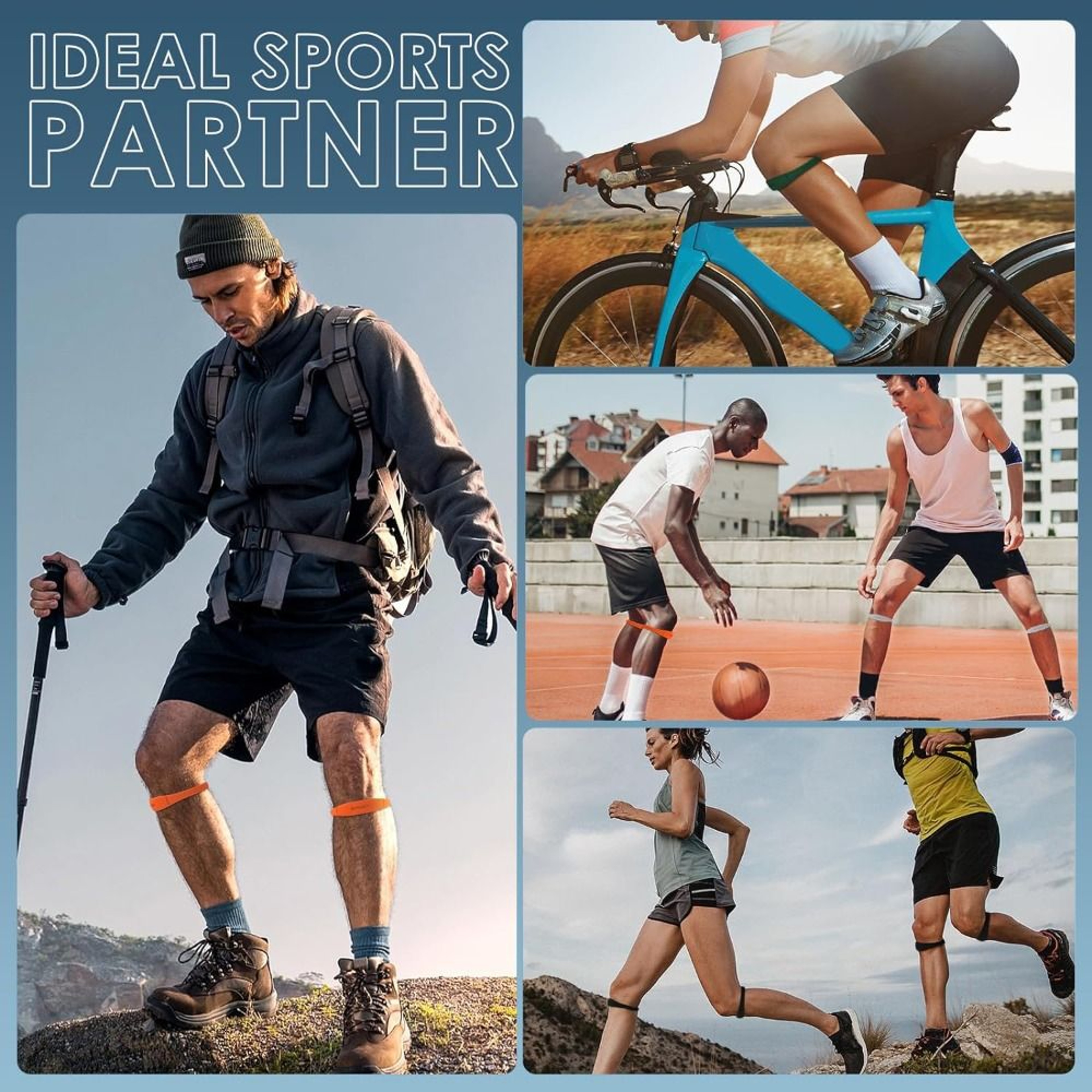 Fixed Protection Silicone Patella Tendon Knee Straps Knee Support Band Patella Knee Strap Flexible 2