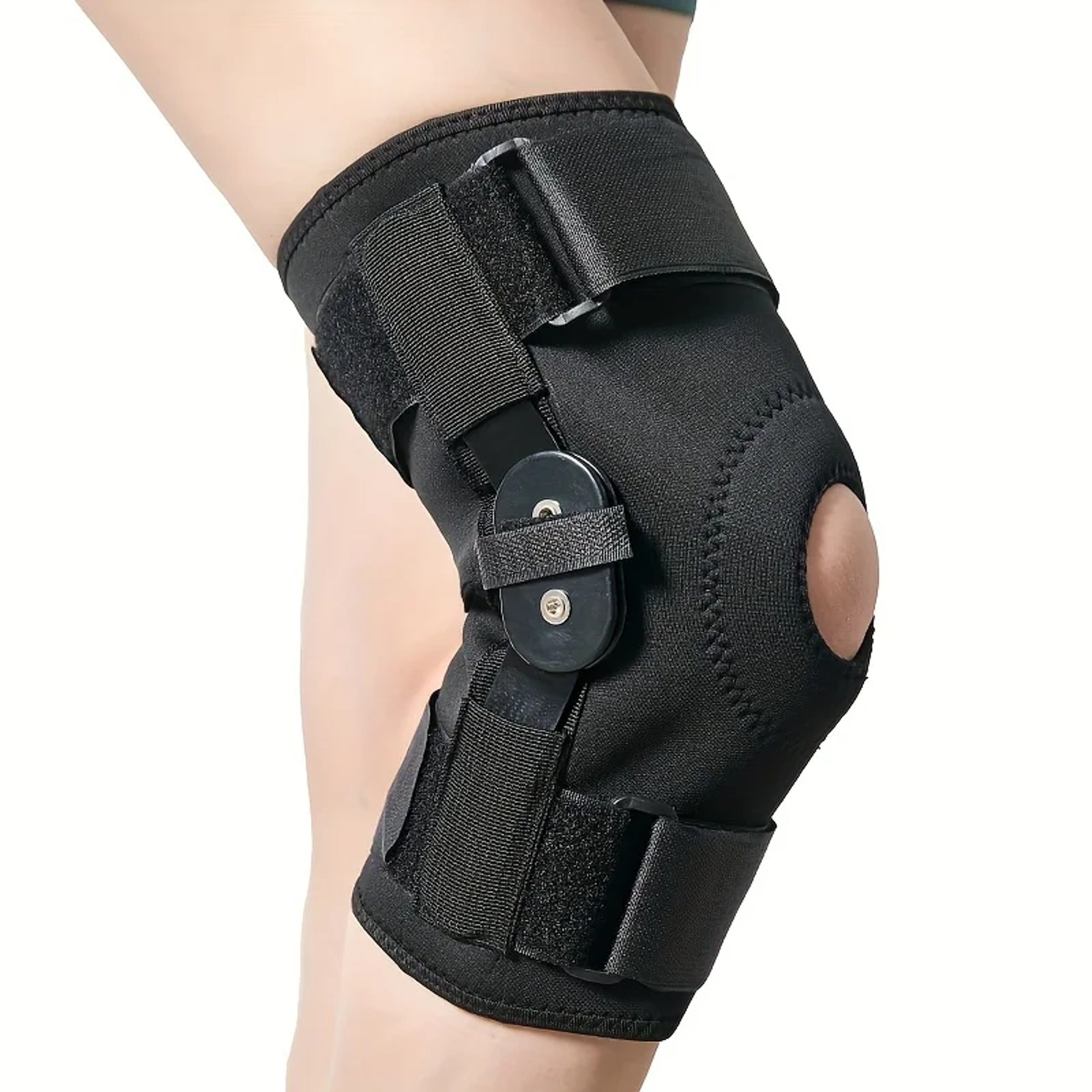 Knee Pad Support For Knee Joint 1pc Adjustable Knee Brace With Side Stabilizers  Patella Gel Pads F 6