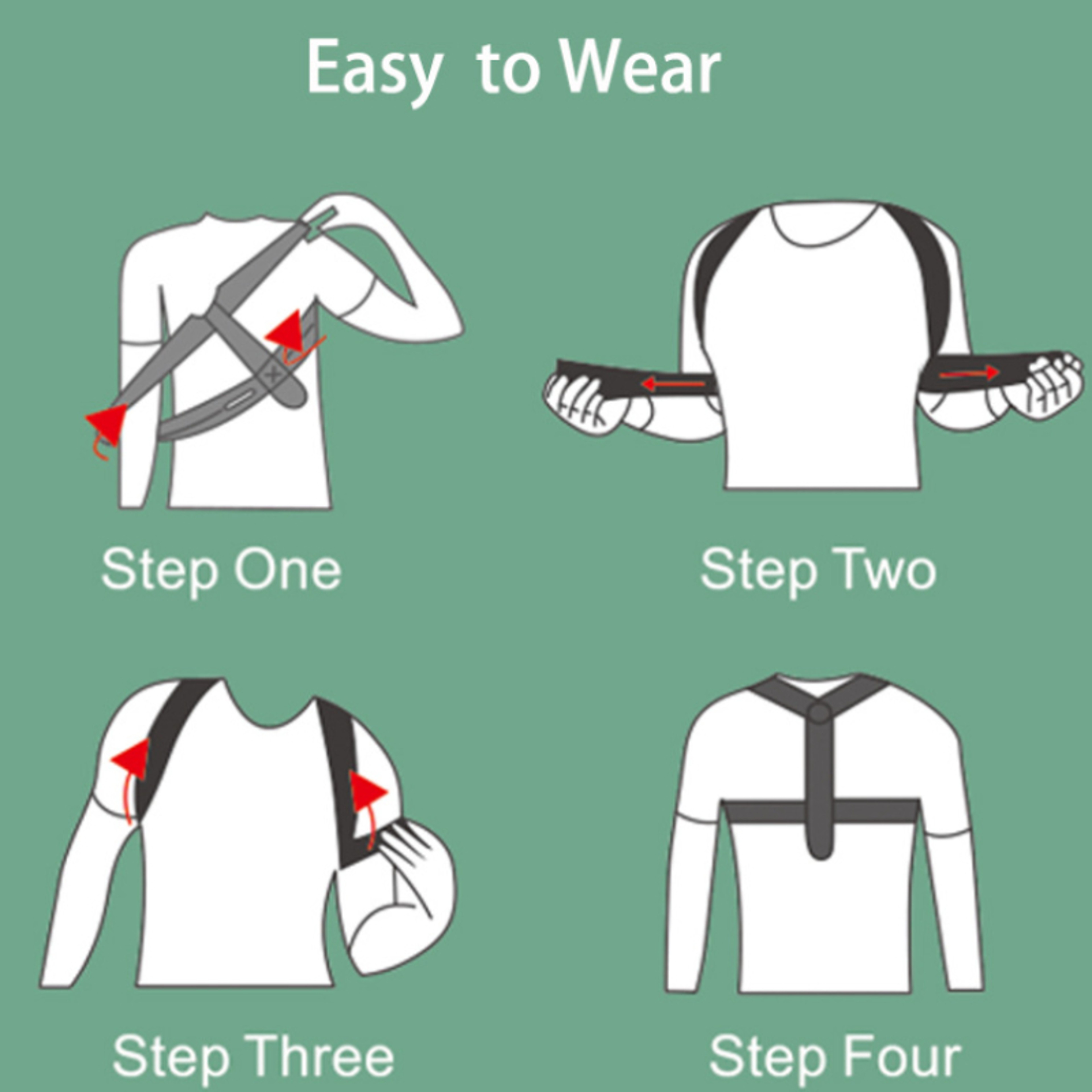 Clavicle Spine Support, Adjustable Back Shoulder Posture Corrector Belt, Upper Back Neck Brace, Reshape Your Body Home – view 4