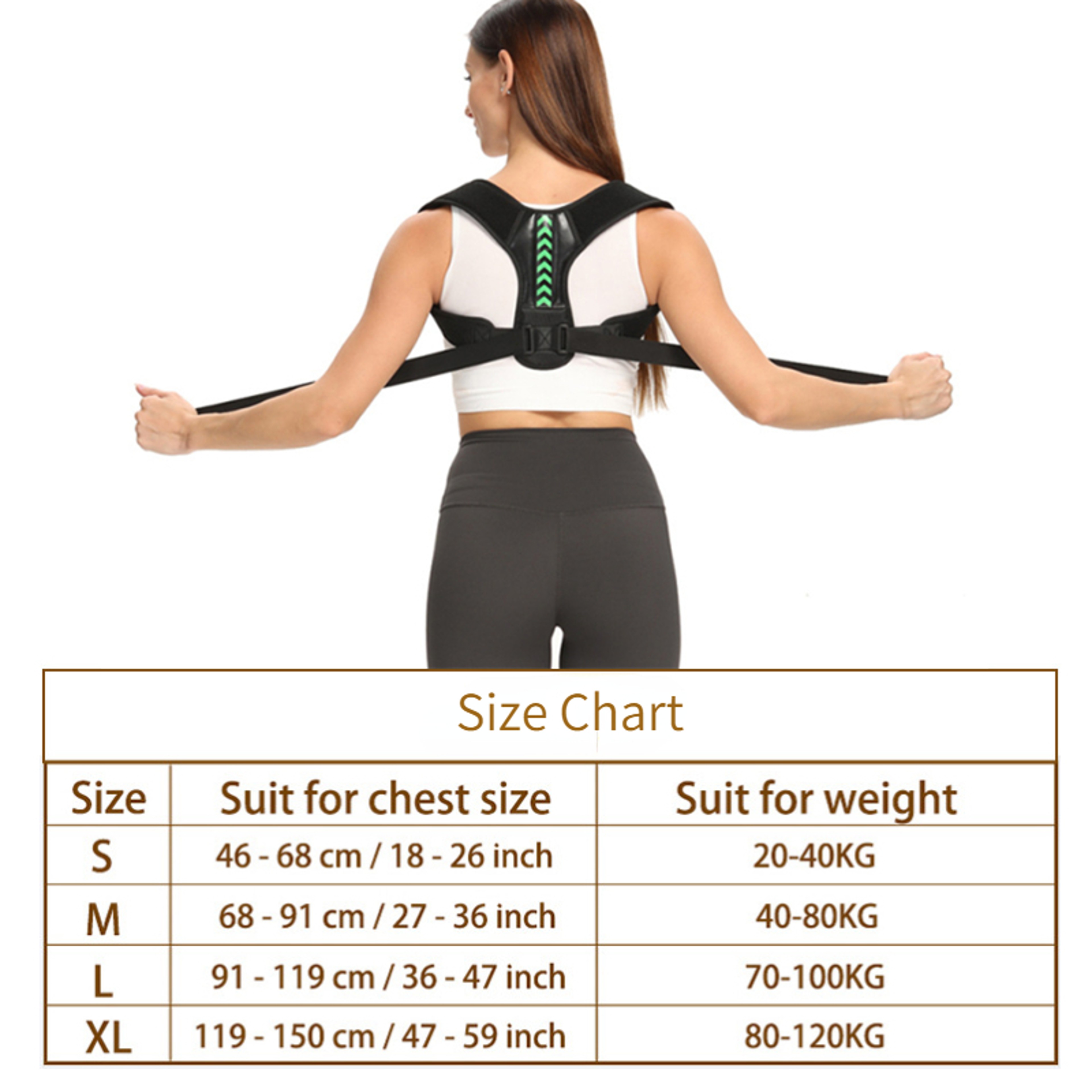 Clavicle Spine Support, Adjustable Back Shoulder Posture Corrector Belt, Upper Back Neck Brace, Reshape Your Body Home – view 6