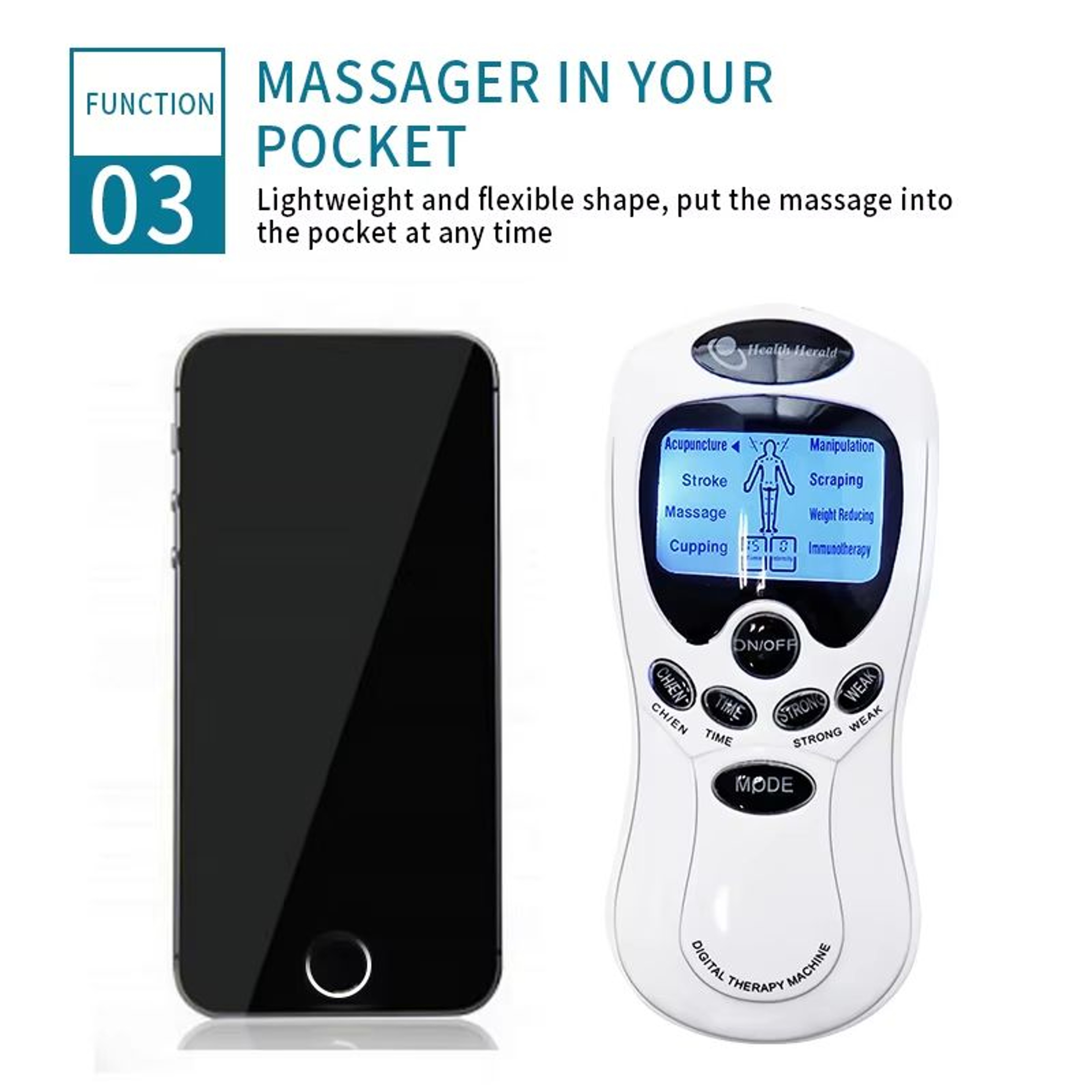 Electronic Pulse Muscle Stimulator Tens Machine Physiotherapy Pain Relief For Neck Back Shoulder Ha 5