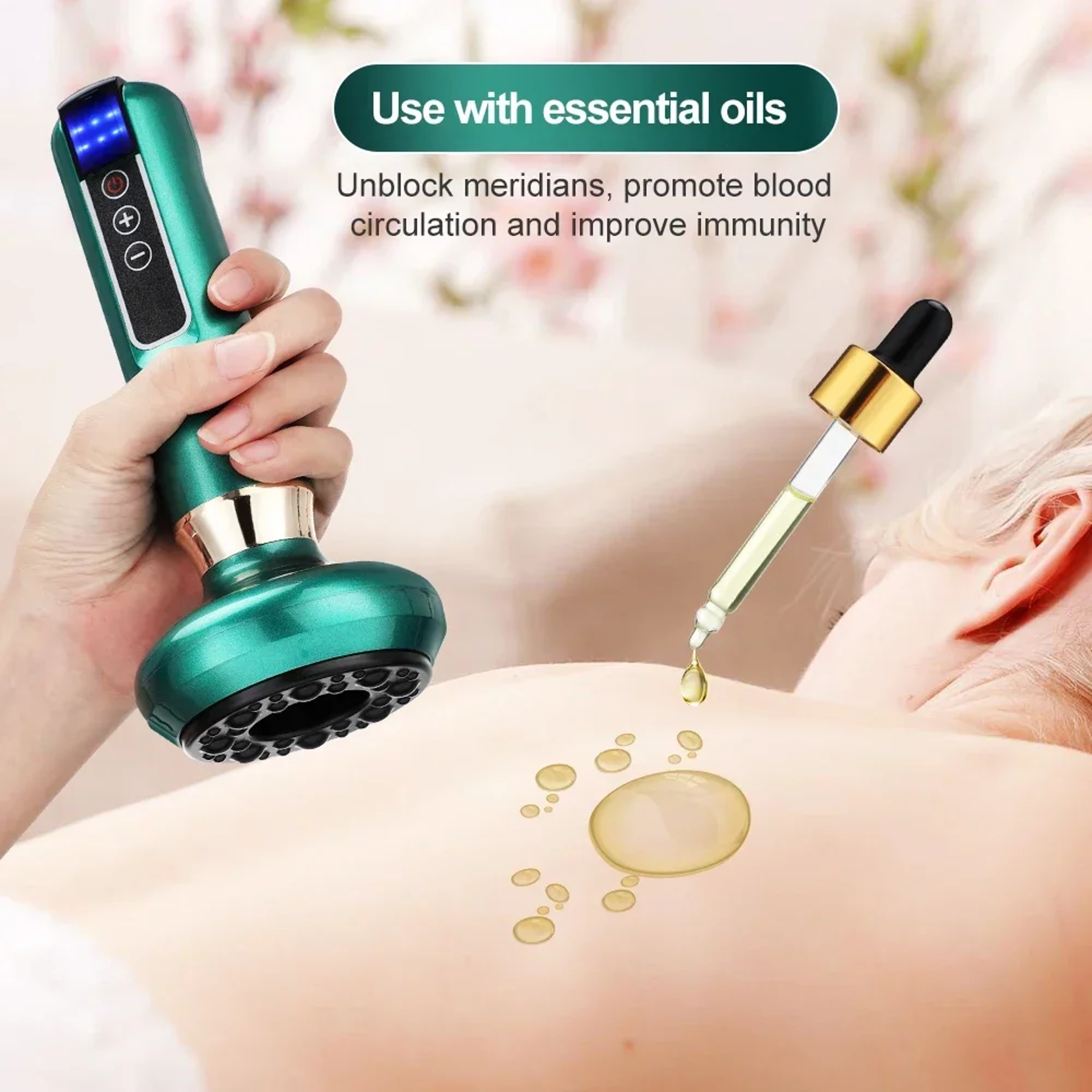 Infrared Heat Slimming Massage, Tricolor Electric Massager, GuaSha Anti Cellulite Vacuum Cup – view 2
