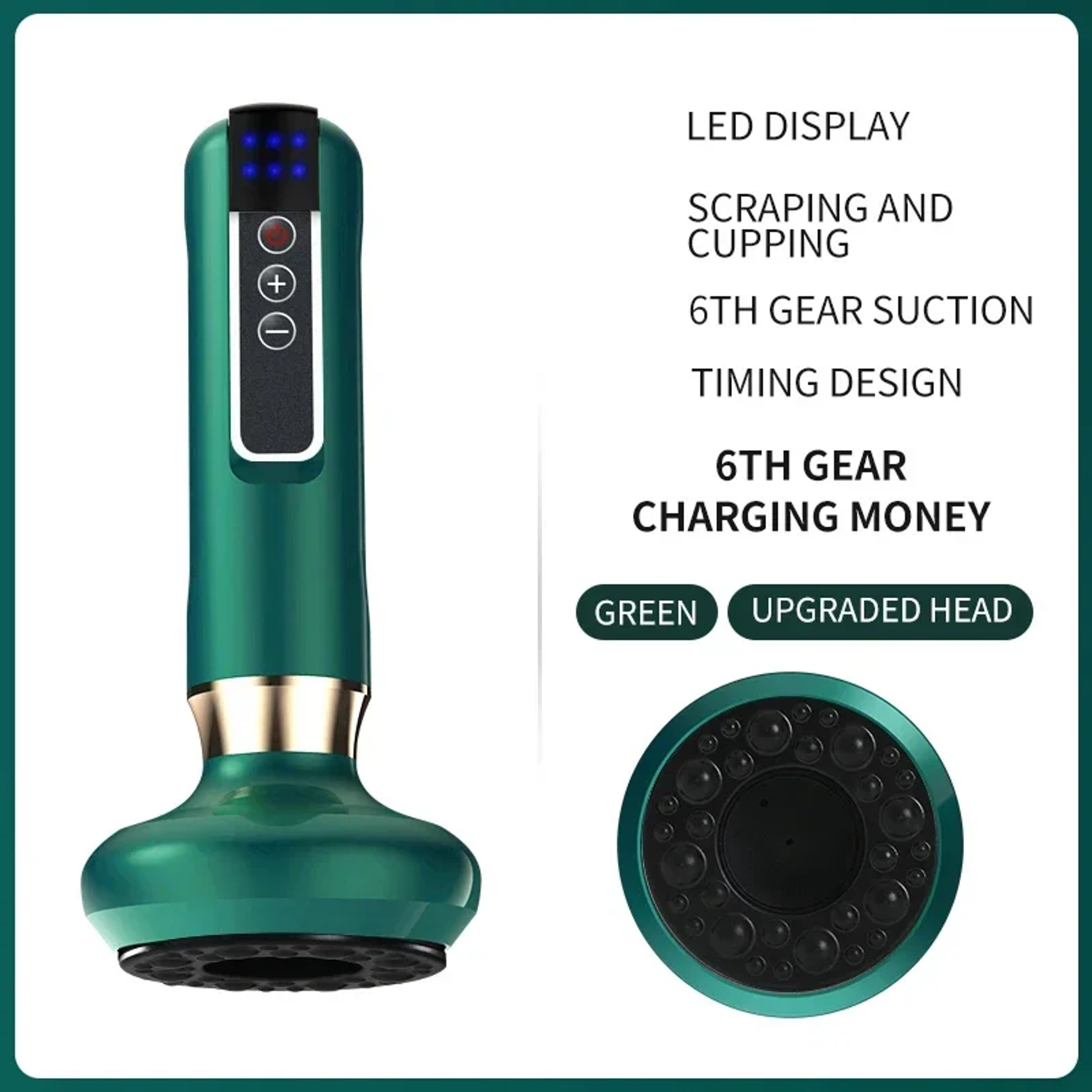 Infrared Heat Slimming Massage, Tricolor Electric Massager, GuaSha Anti Cellulite Vacuum Cup – view 10