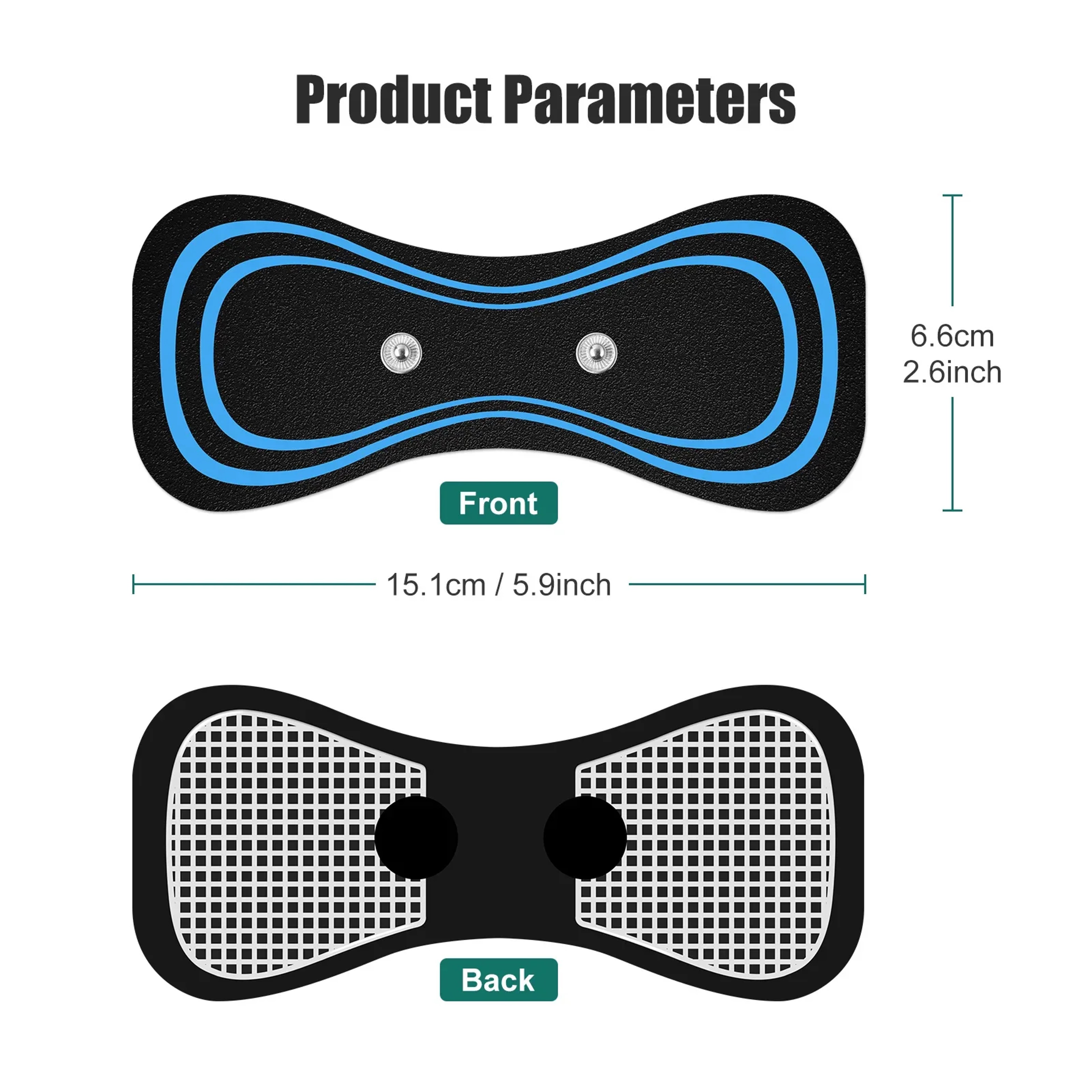 Mini Neck Stimulator Cervical Massage Pad, Self Adhesive Neck Massager Patch – view 2