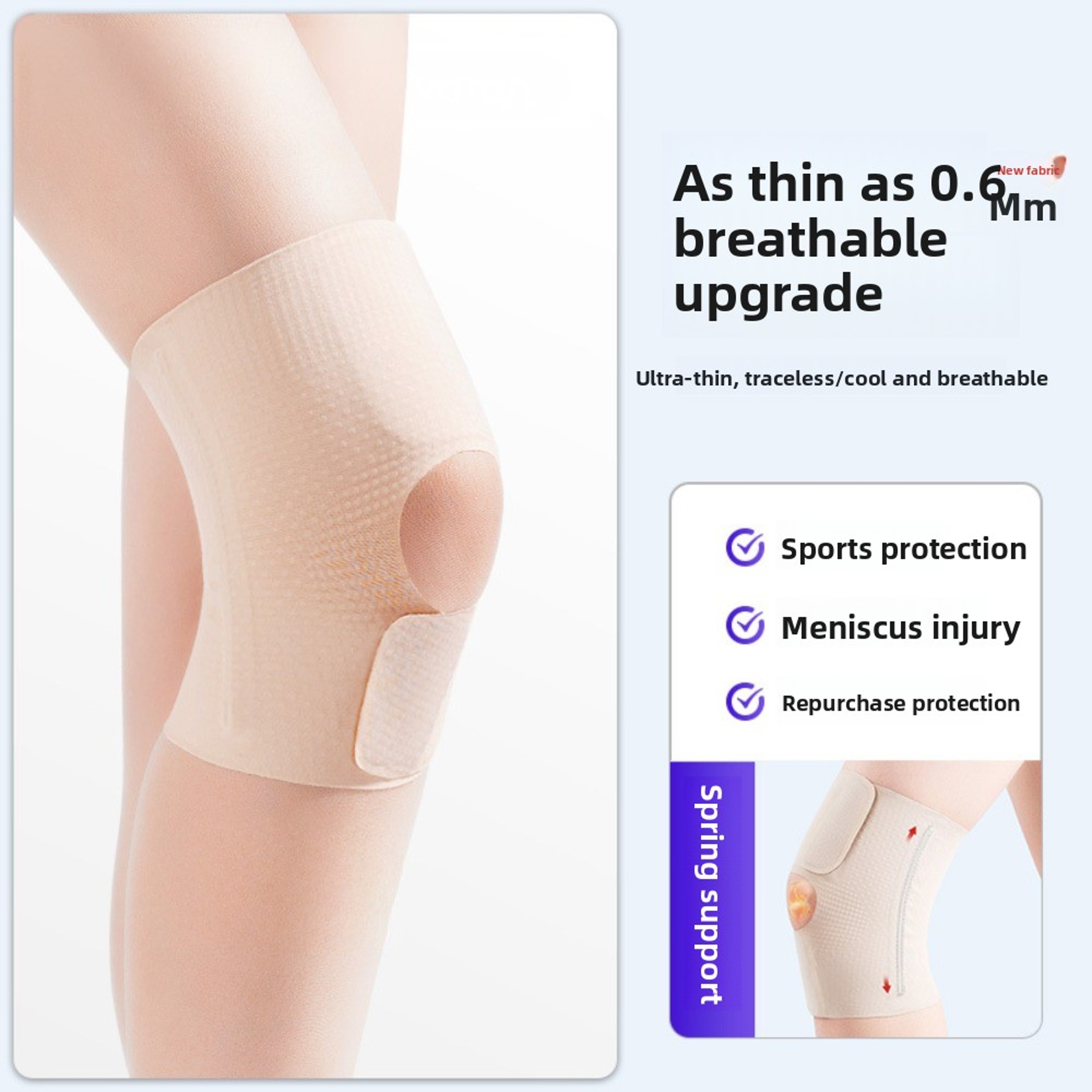 Japanese Sports Thin Meniscus Knee Pads Fixed Knee Support Running Spring Protection Ultrathin Brea