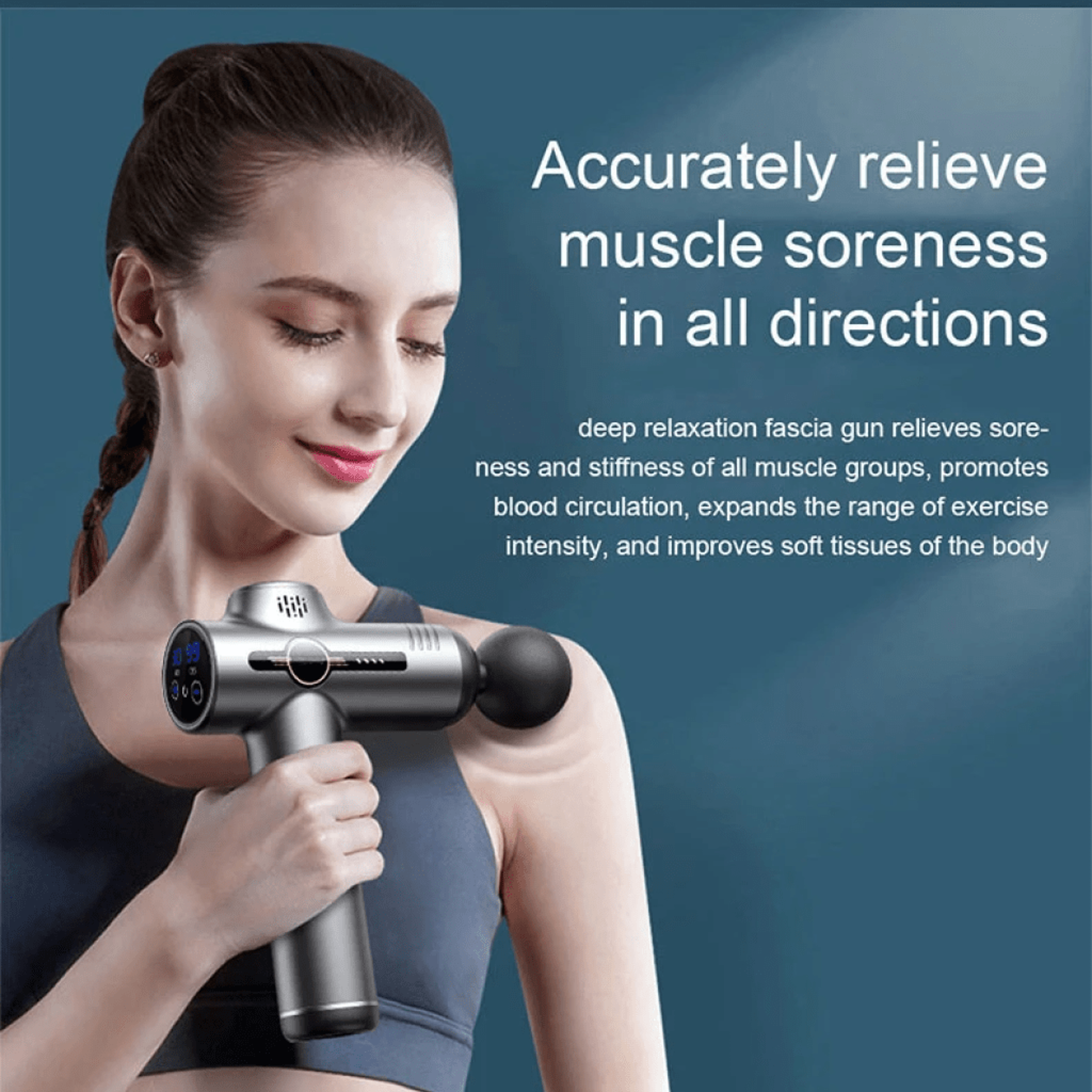 Neck Massager Body Massage Gun Deep Muscle Relax Electric Fitness Equipment Noise Reduction Male Fe 1