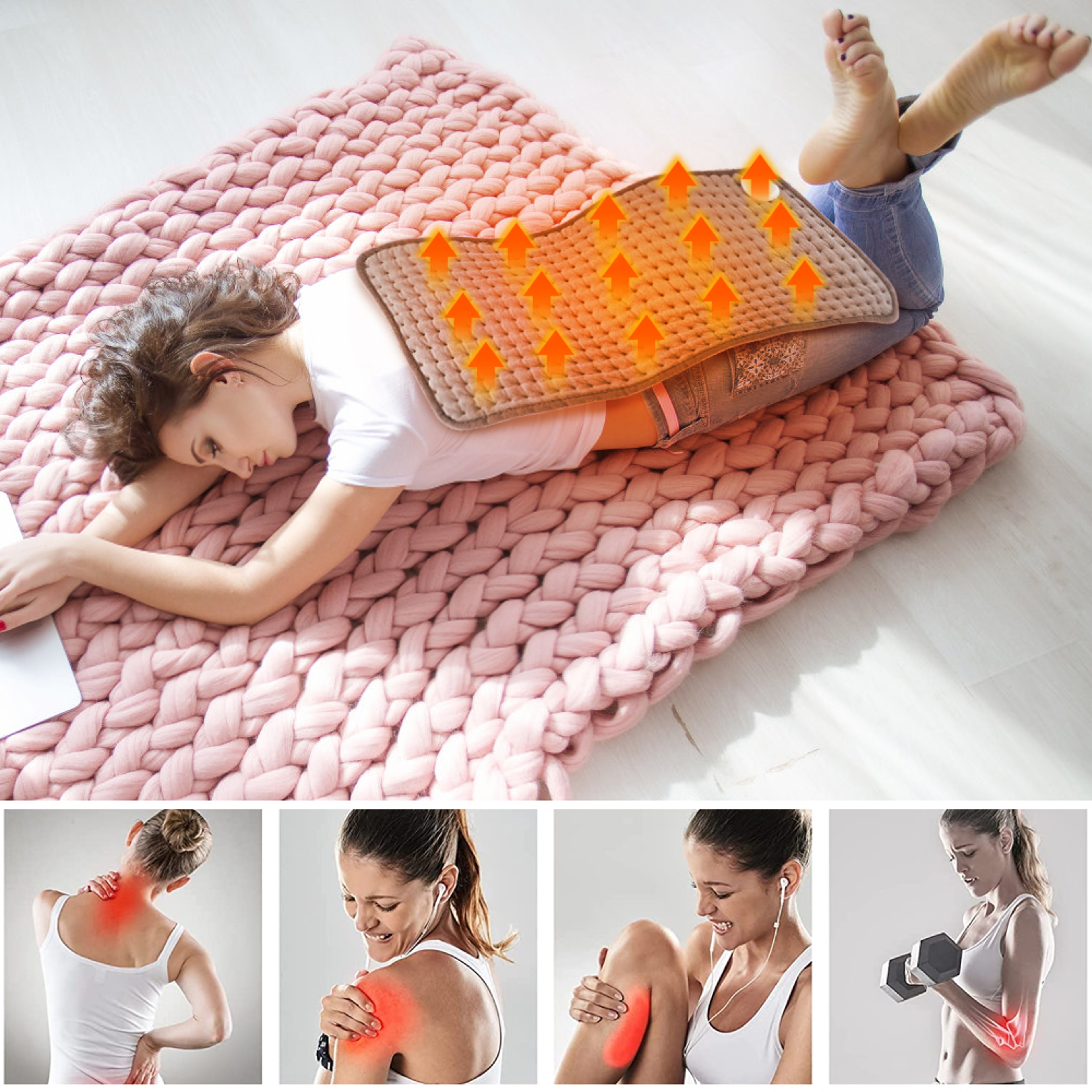 Back Thermal Blanket Waist Abdomen Electric Heating Pad, Pain Relief, Keep Warm Foot Hand Warmer Sheet – view 6