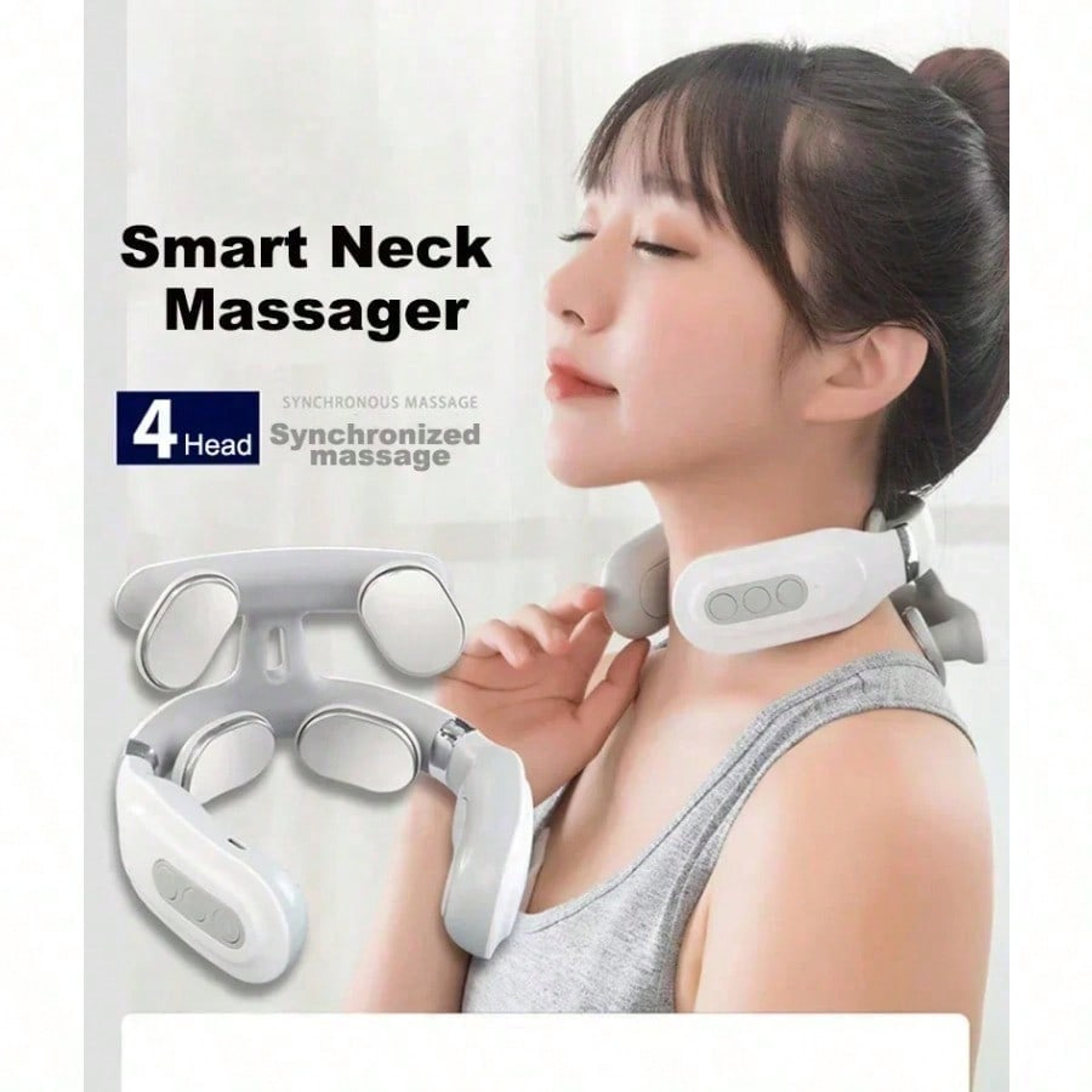 USB Rechargeable Lithium Battery Neck & Shoulder Massager, Portable Smart Design, Ideal Gift For Men & Women – view 2