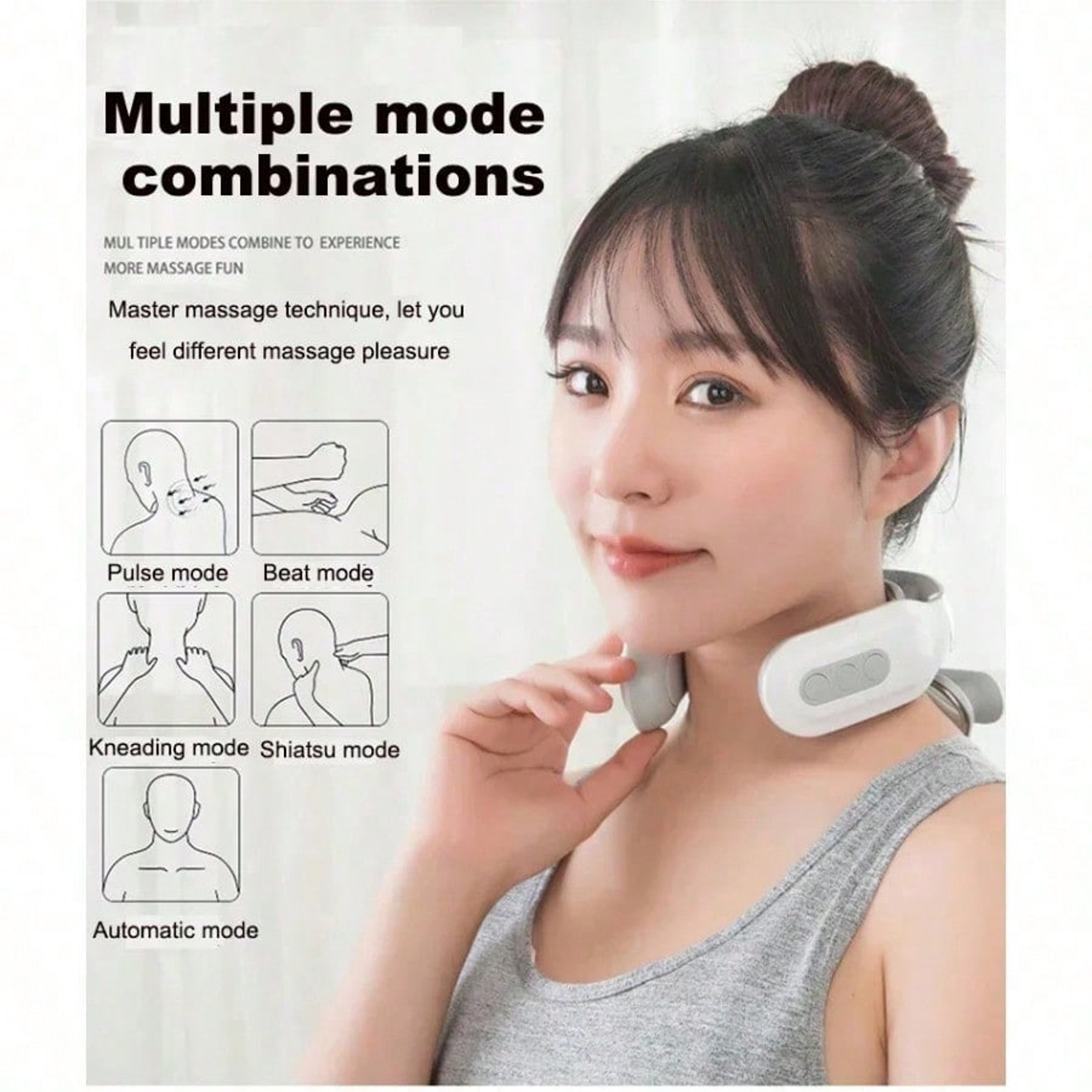 USB Rechargeable Lithium Battery Neck & Shoulder Massager, Portable Smart Design, Ideal Gift For Men & Women – view 3