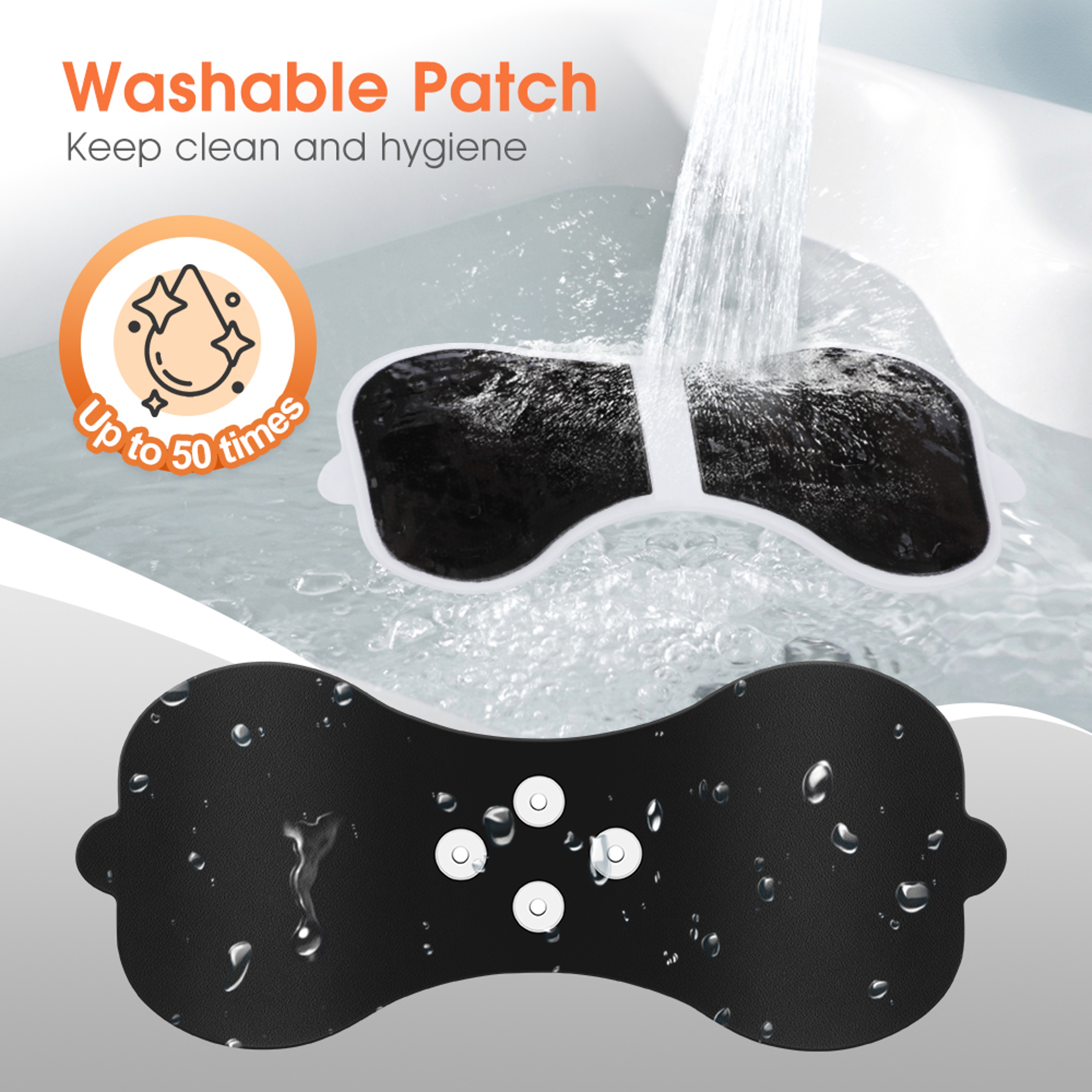 Heated Massage Pad For Cervical Back Leg Arm, EMS Pulse Heating Neck Massage Patch, 6 Modes 19 Levels Mini Massagers – view 5