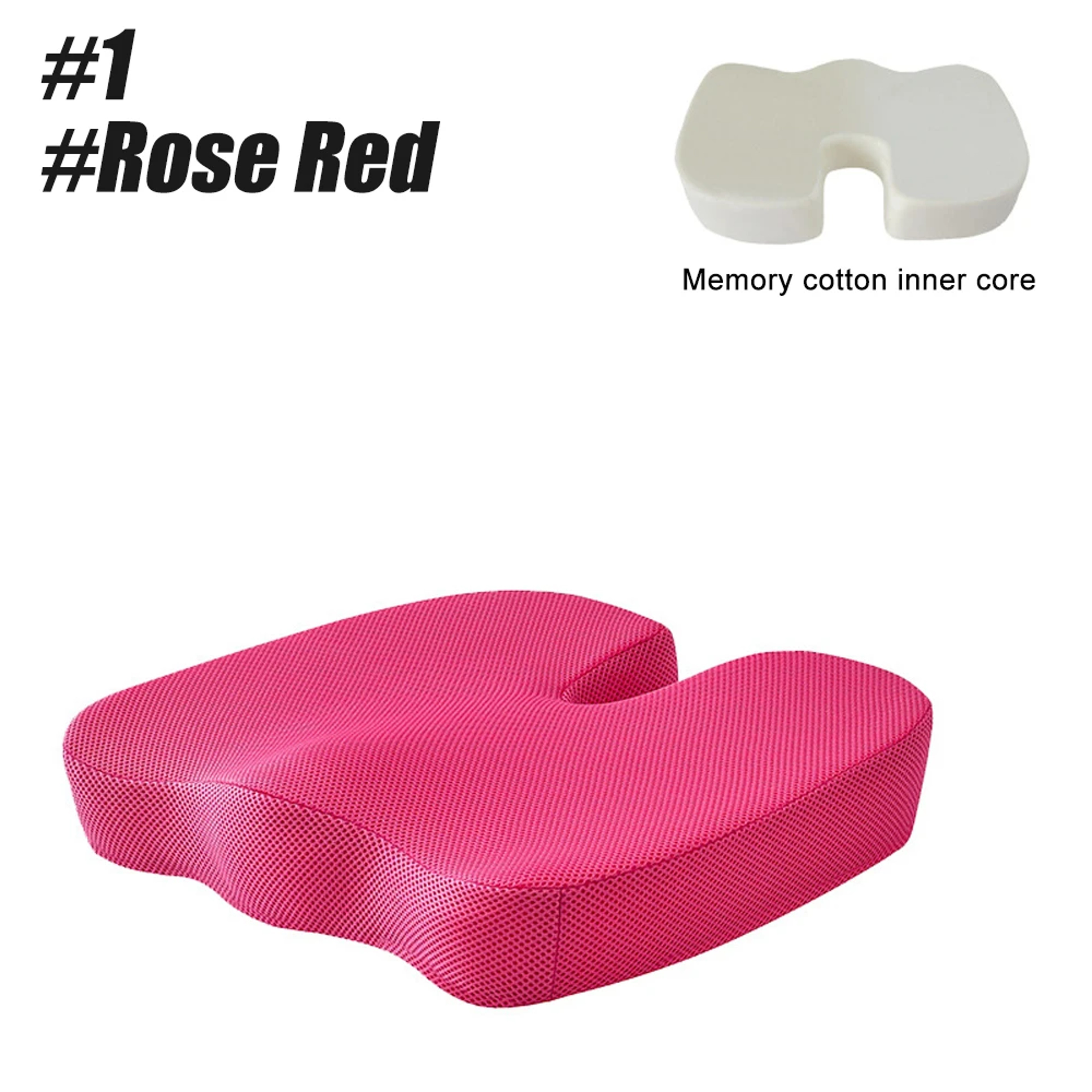 Coccyx Orthopedic Memory Foam U Seat, Office Chair Cushion, Massage Cushion Pad for Car & Chair – view 8
