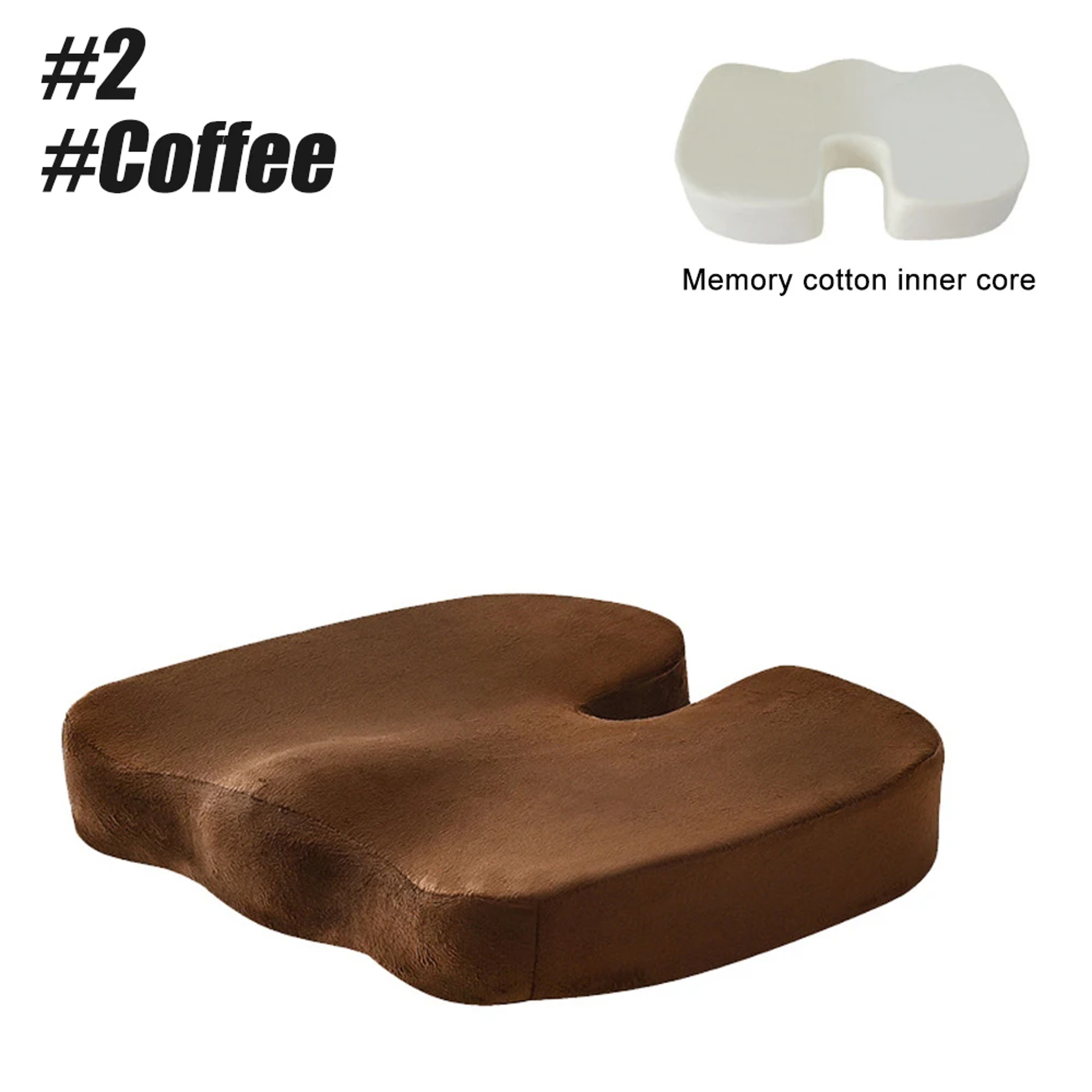 Coccyx Orthopedic Memory Foam U Seat, Office Chair Cushion, Massage Cushion Pad for Car & Chair – view 11