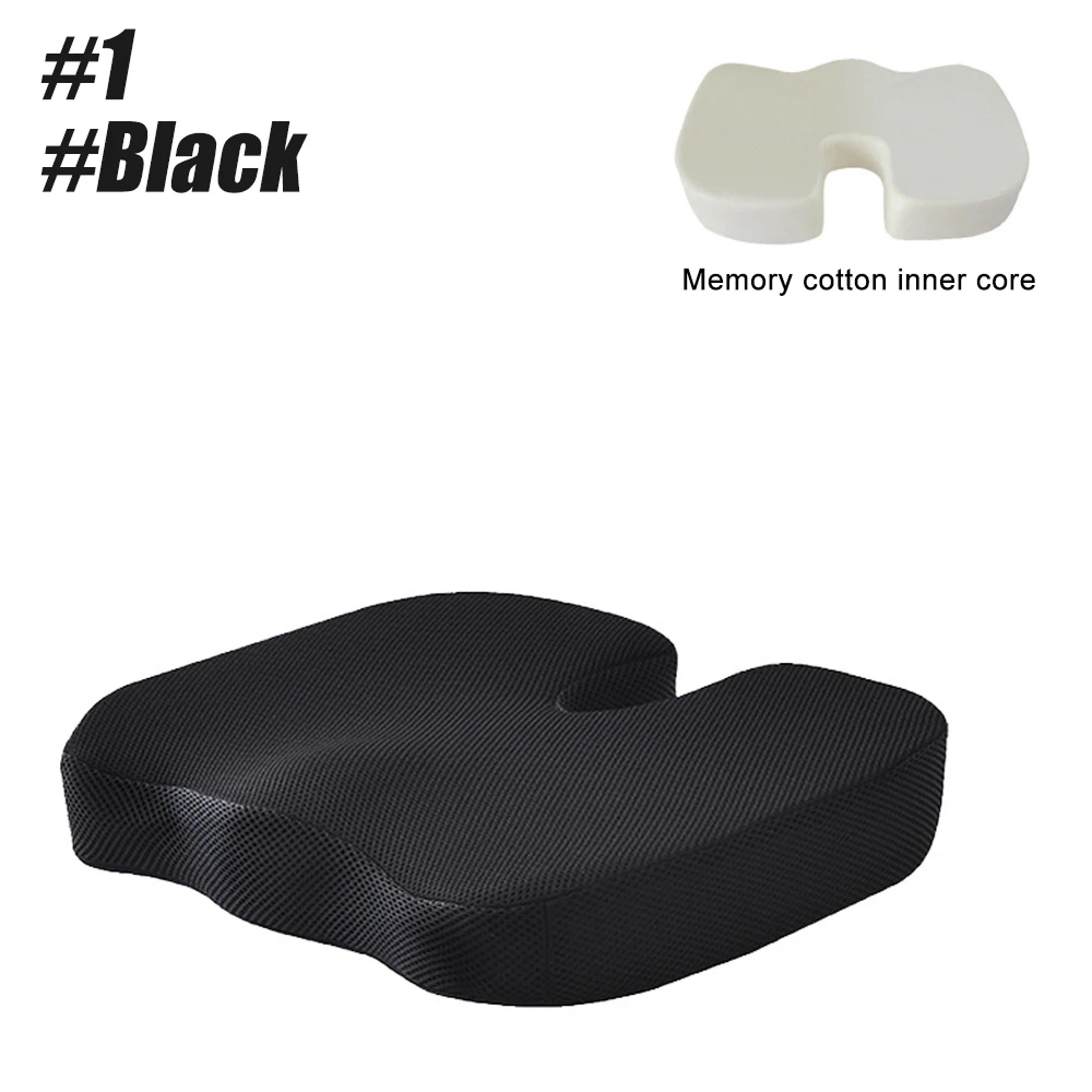 Coccyx Orthopedic Memory Foam U Seat, Office Chair Cushion, Massage Cushion Pad for Car & Chair – view 16