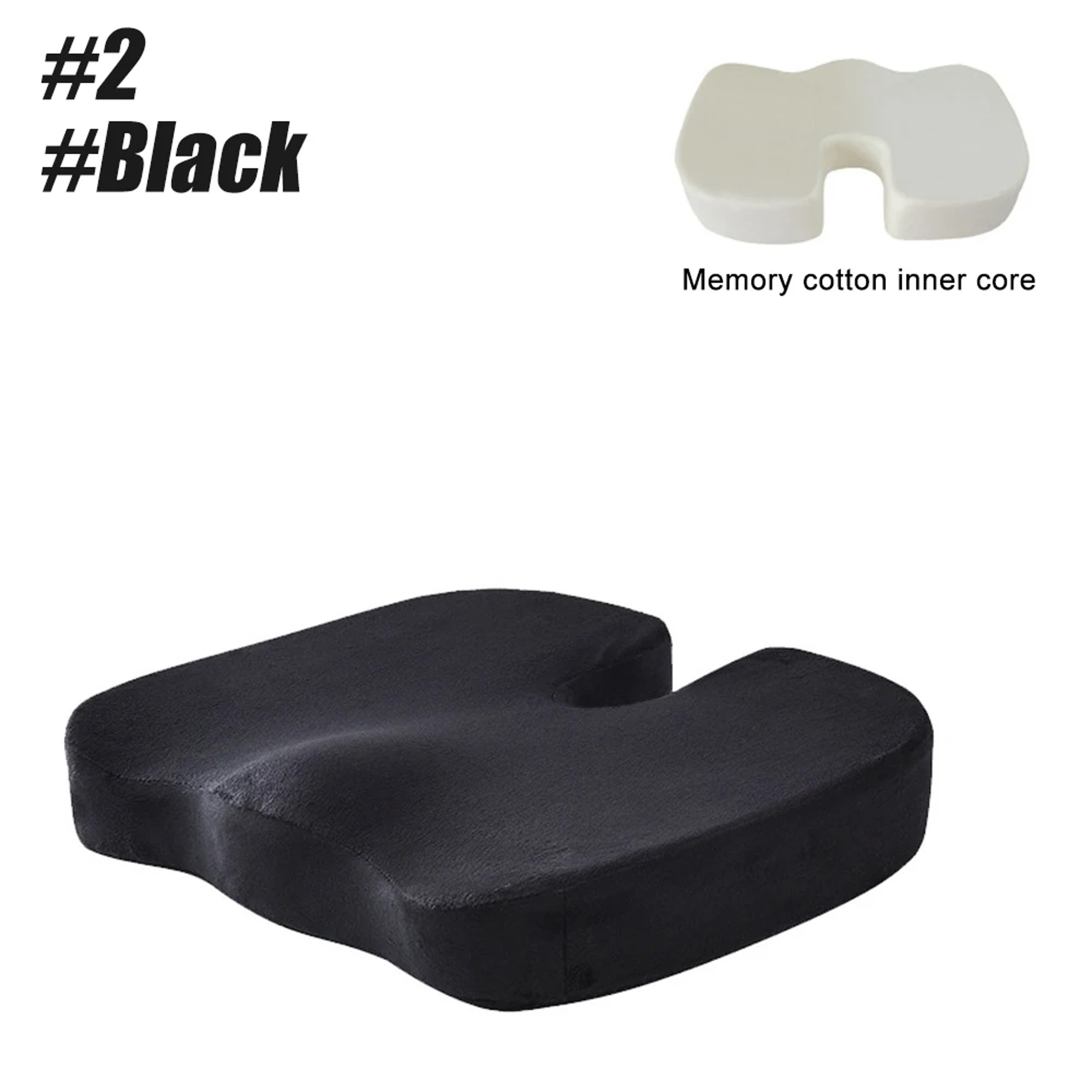 Coccyx Orthopedic Memory Foam U Seat, Office Chair Cushion, Massage Cushion Pad for Car & Chair – view 17