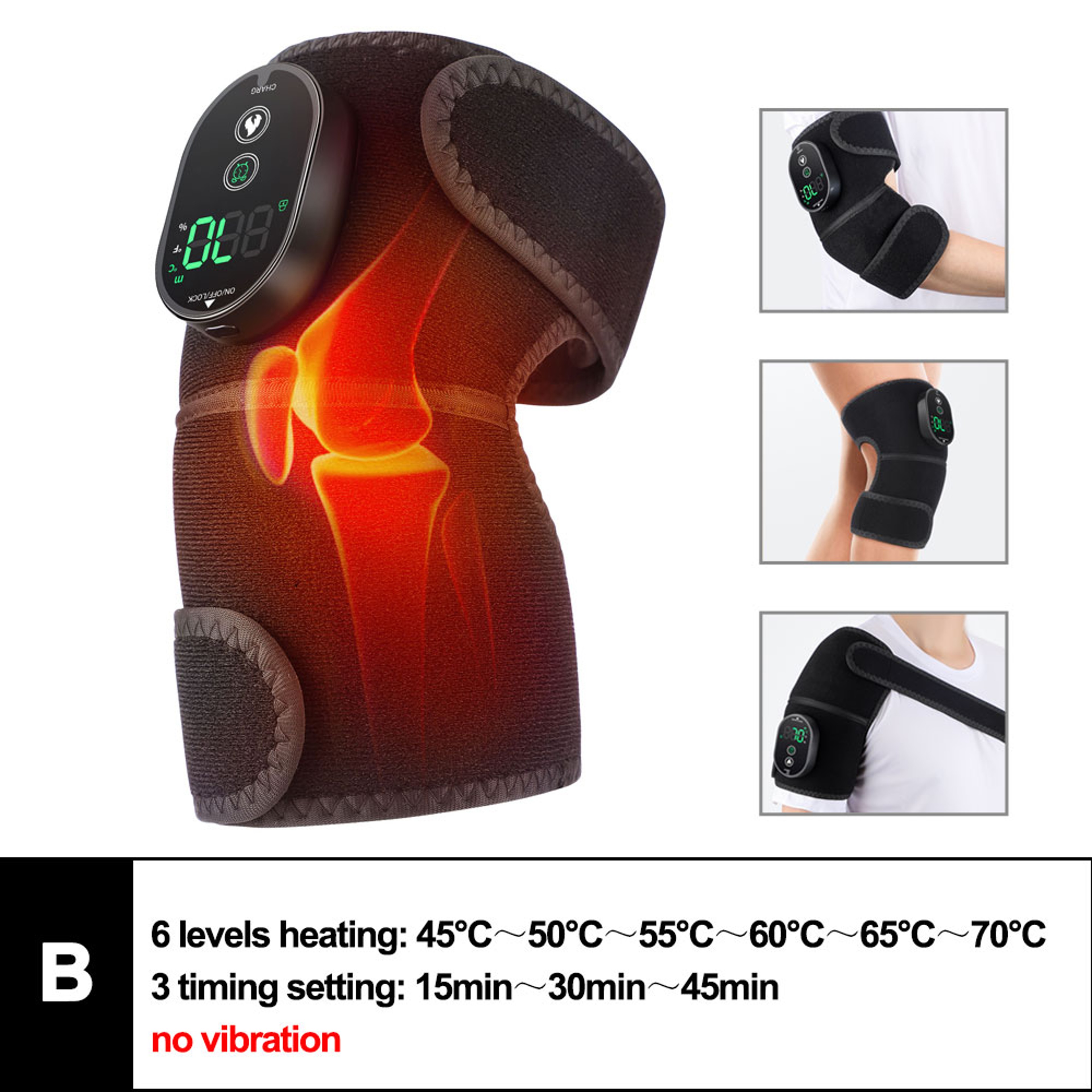 3 in 1 Massager for Shoulder Elbow Hot Compress, Electric Heated Vibration Knee Massage Pad Muscle Relaxation Thermal – view 10