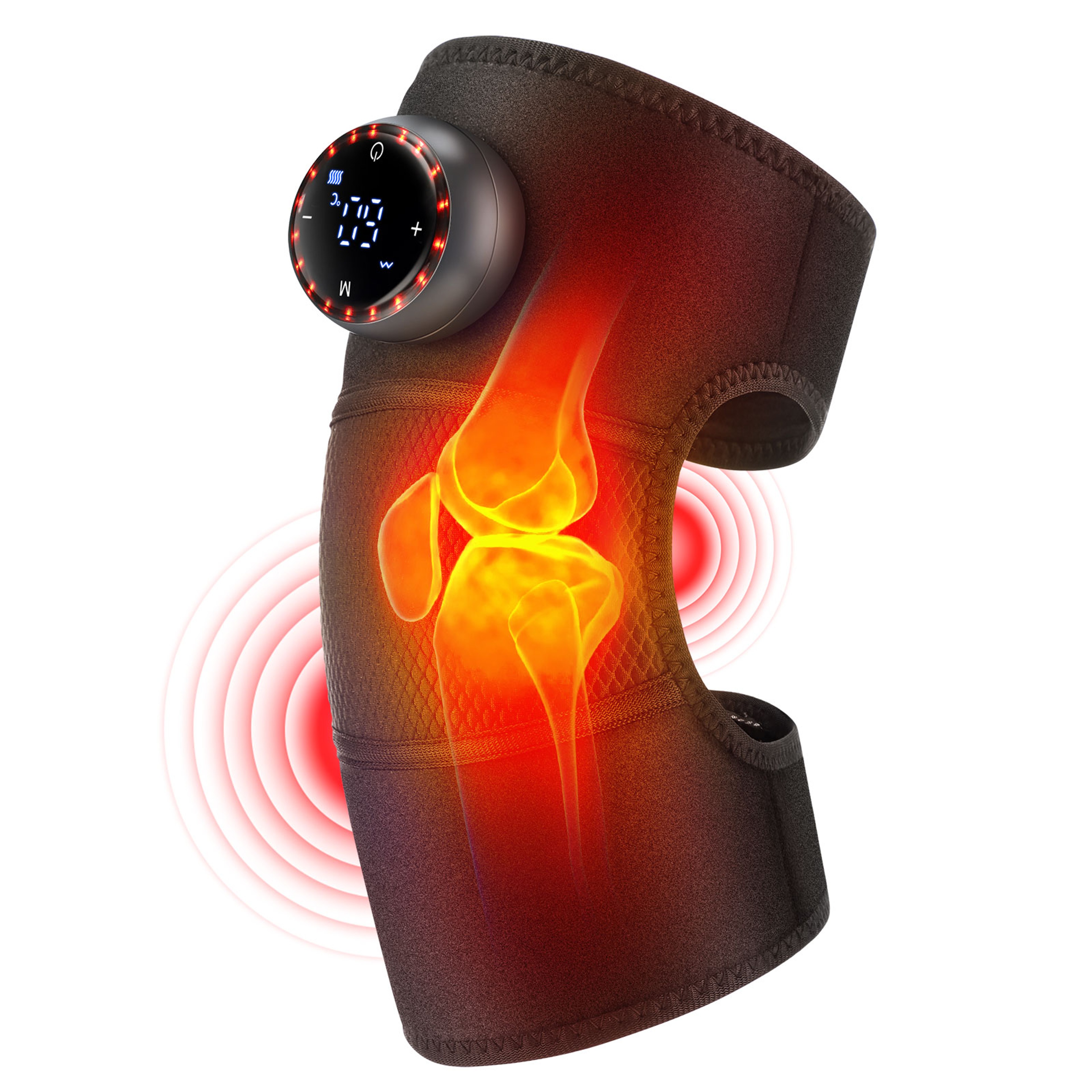 Adjustable Protective Strap Knee Brace, 3 in 1 Cordless Heating Knee Shoulder Elbow Massager Pad – view 8