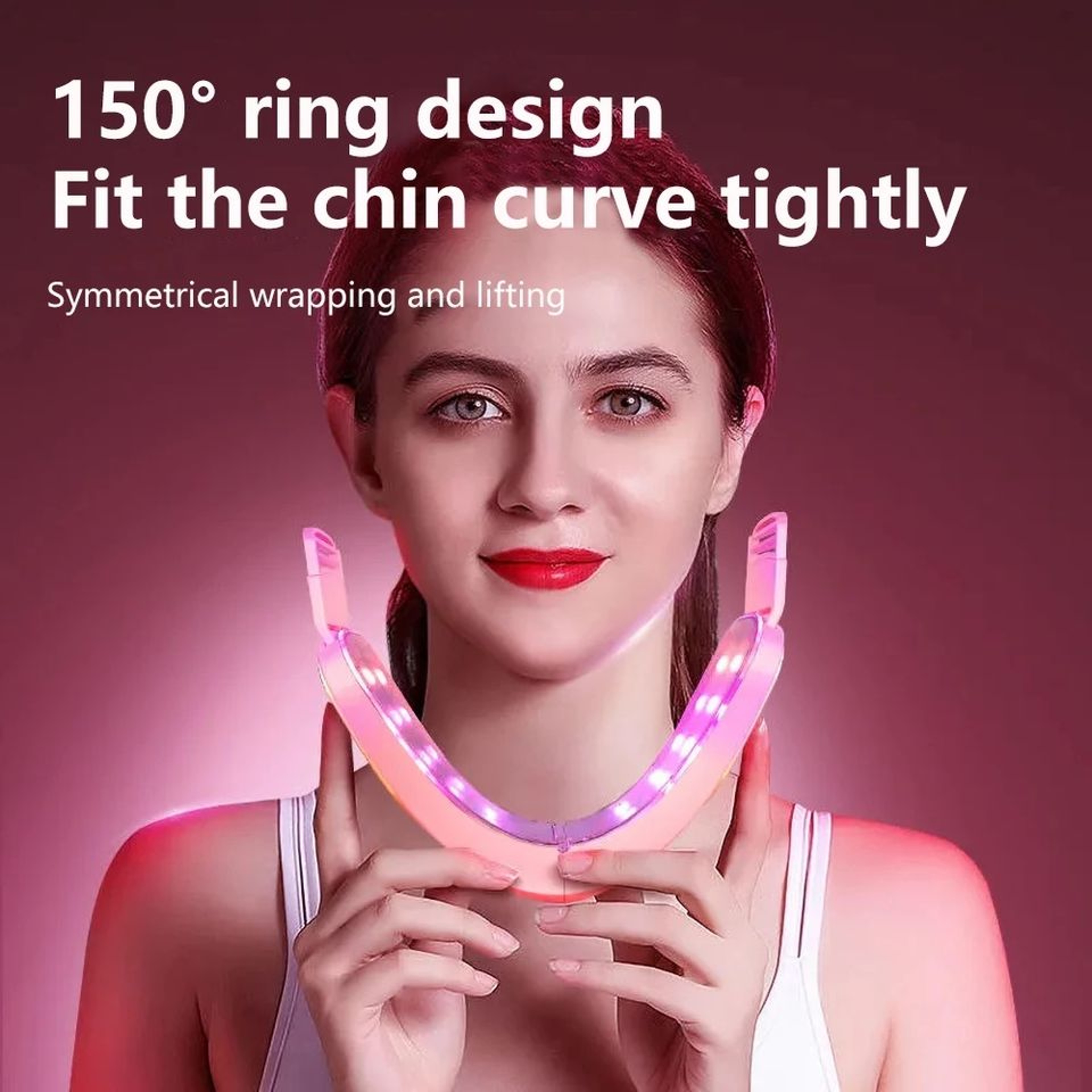 Facial Lifting Device, LED Photon Therapy Slimming Massager, Heated Double Chin V Face Vibration – view 5