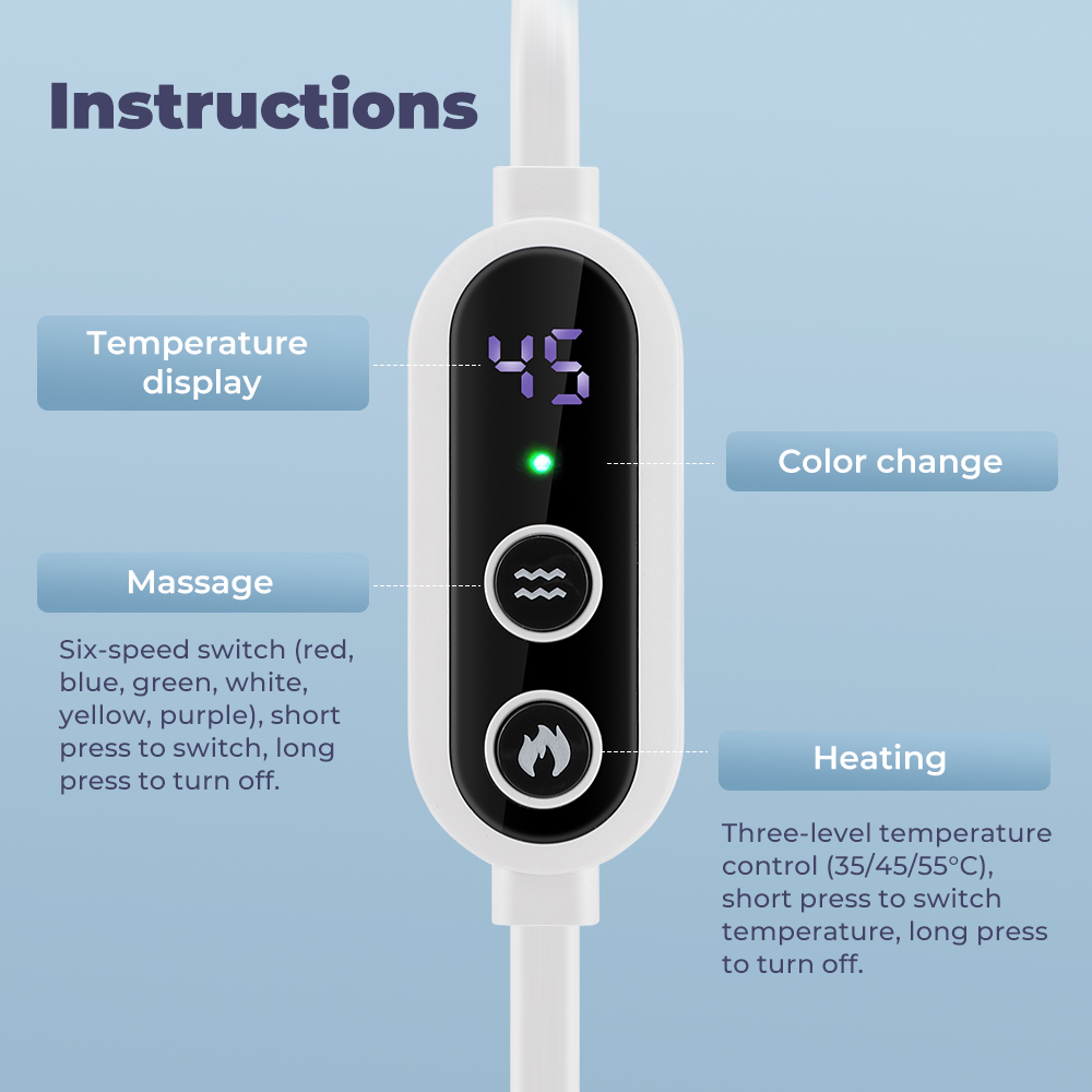 Heated Steam Eyemask USB With Remote Control Hot Compress Eye Mask 6Vibration Massage Dry Eyes Reli 2