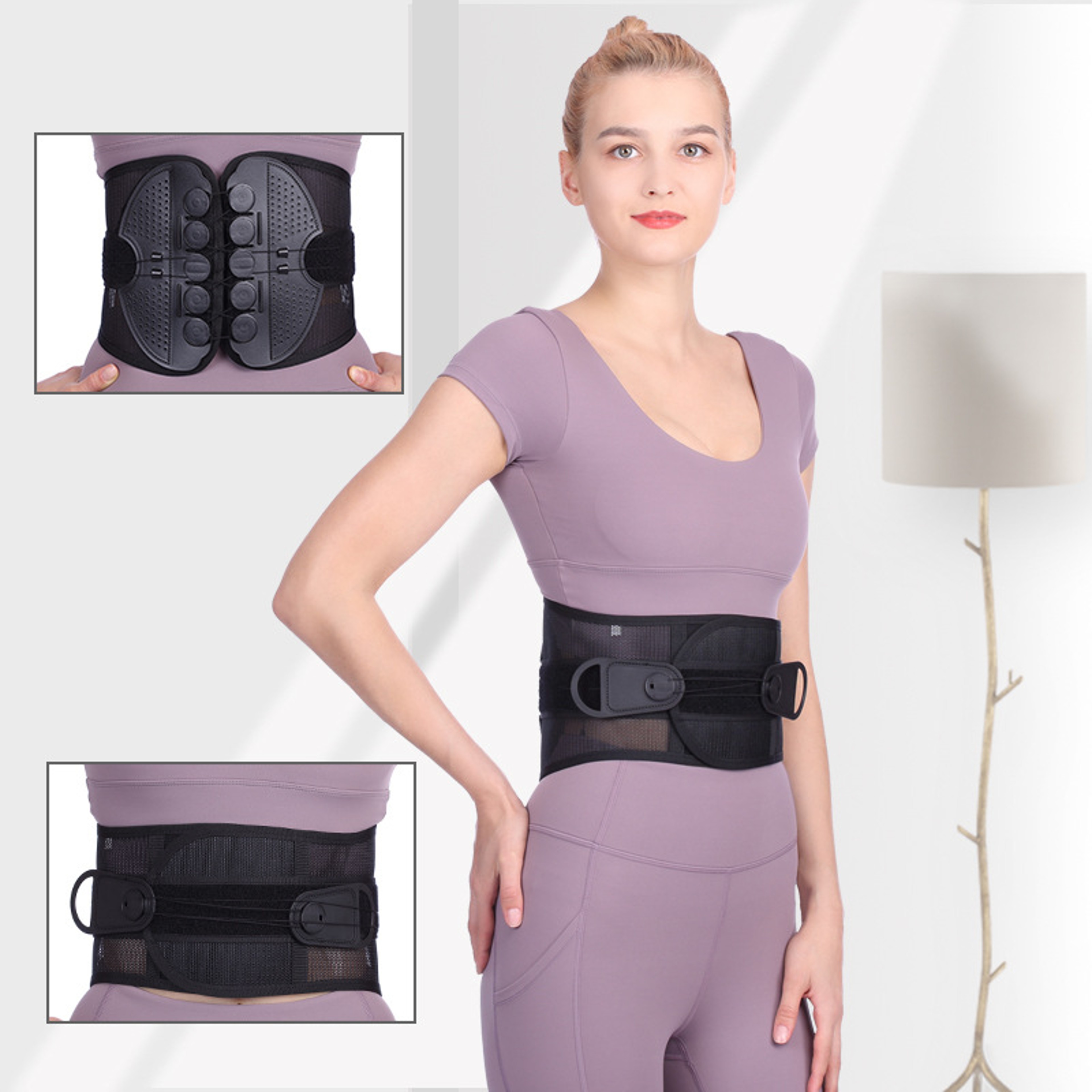 Breathable Support, Pelvic Fixed Belt, Double Pulling Pulley, Shaped Waist Belt, Waist Belt Fixed Support – view 4