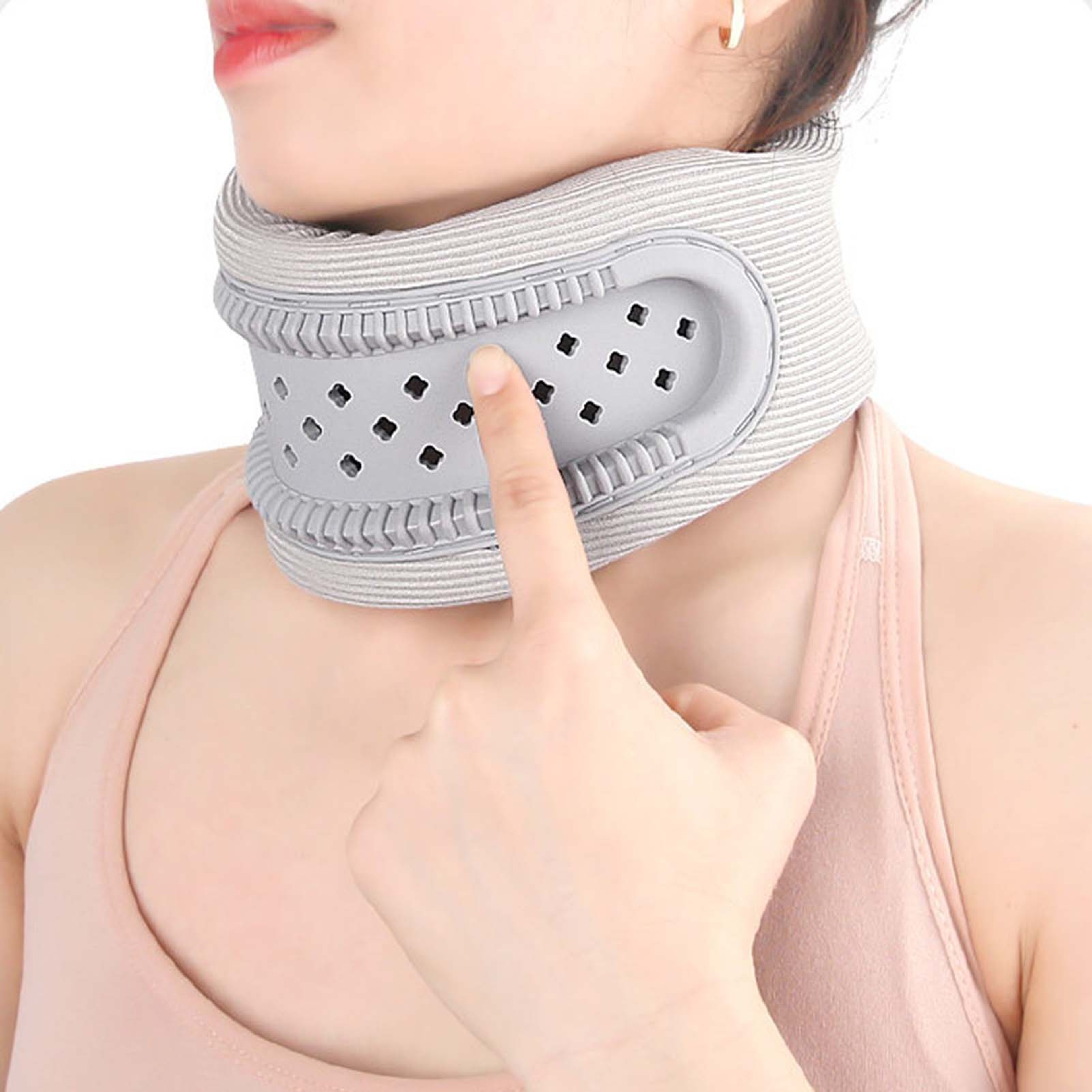 Neck Support Wrap, Soft Foam Neck Protector, Stabilizes Spine, Relieves Pressure, Comfortable Collar for Friends Family – view 3