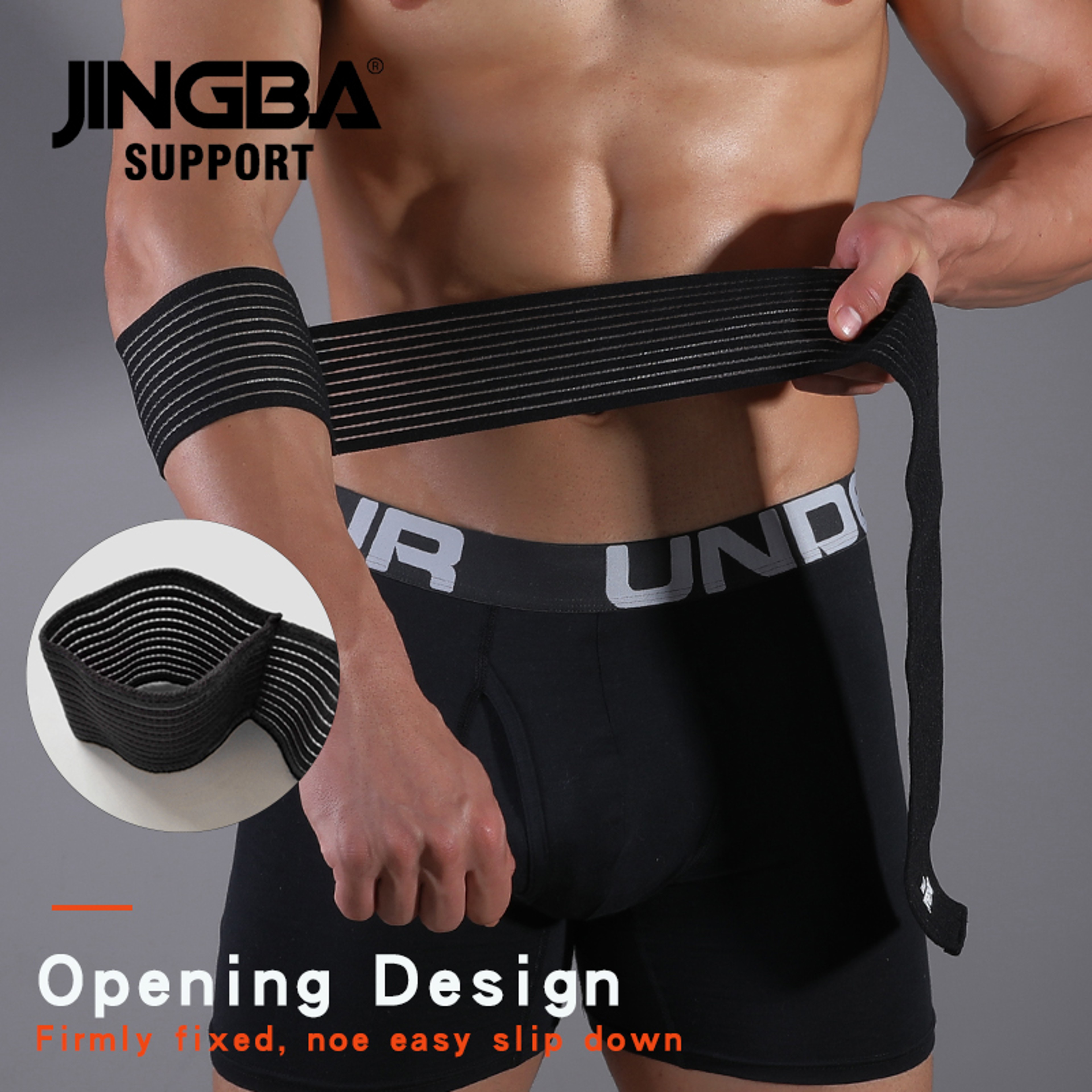 Fitness Bodybuilding Training Support Elbow Pads, Adjustable Elbow Protector with Elastic Straps for Weightlifting – view 5