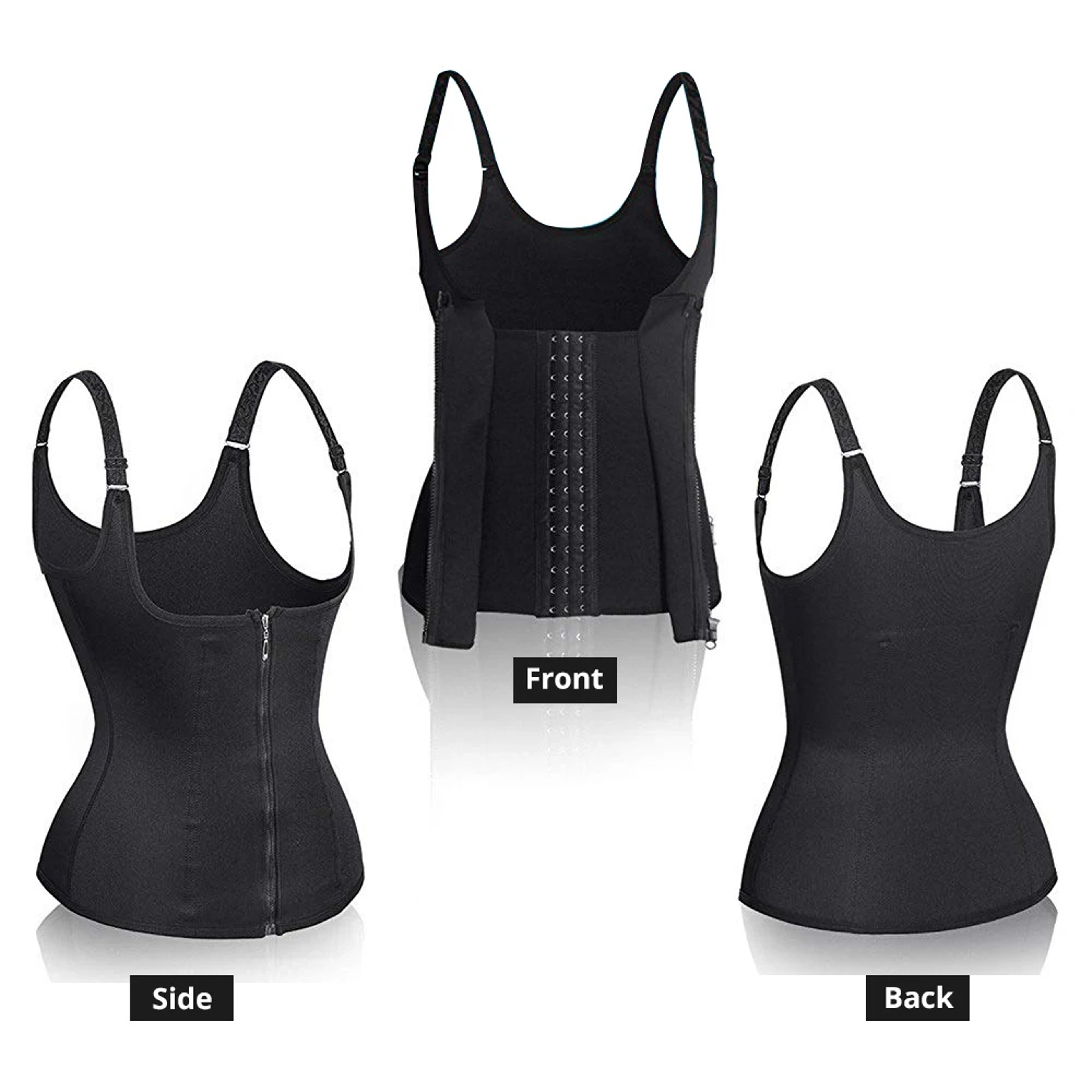 Body Shaper Sleeveless Top Tummy Control, Waist Trainer Tank Top For Women With Zipper, Activewear Underwear – view 6