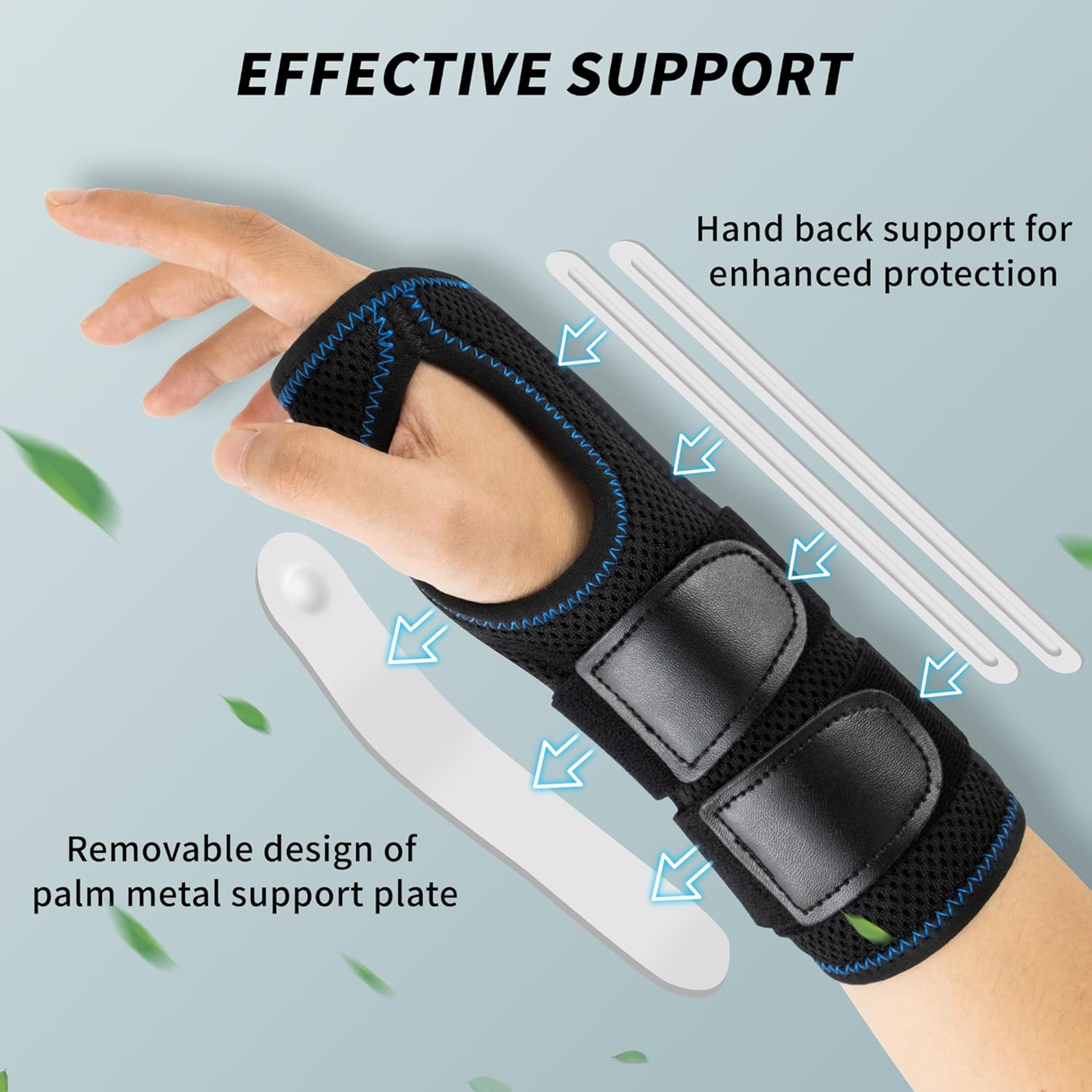 Night Sleep Hand Brace for Pain Relief, Adjustable Wrist Support and Metal Splint Stabilizer, Wrist Brace Carpal Tunnel – view 5